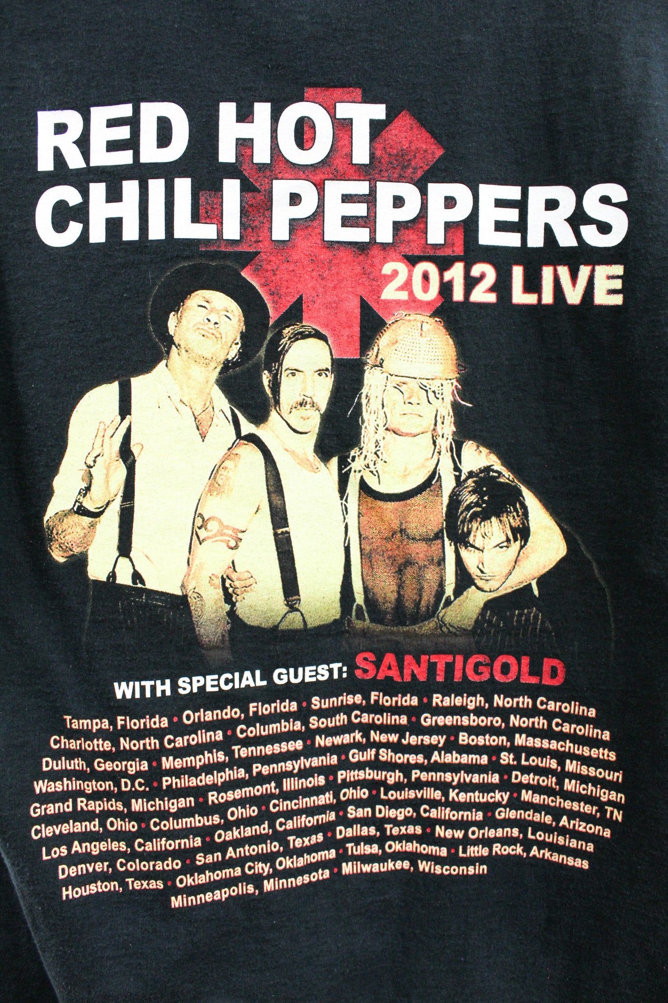 Red Hot Chili Peppers 2012 Live In Concert Tee sold by HG Vintage product image thumbnail 4