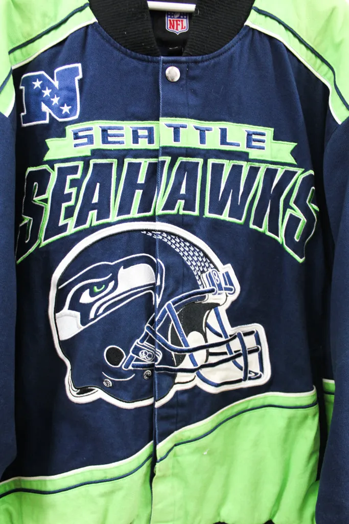 Z- Seahawks Emb Helmet & Logo NFL Bomber Jacket sold by HG Vintage product image thumbnail 2