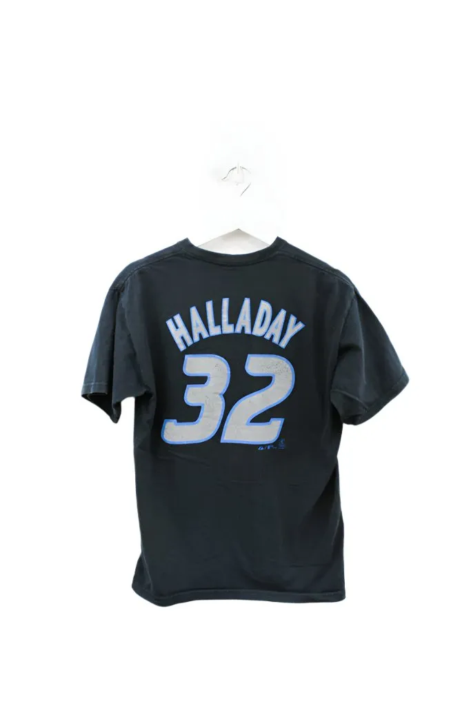 Z- Vintage 2008 Blue Jays Roy Halladay Picture Majestic MLB Tee sold by HG Vintage product image thumbnail 3