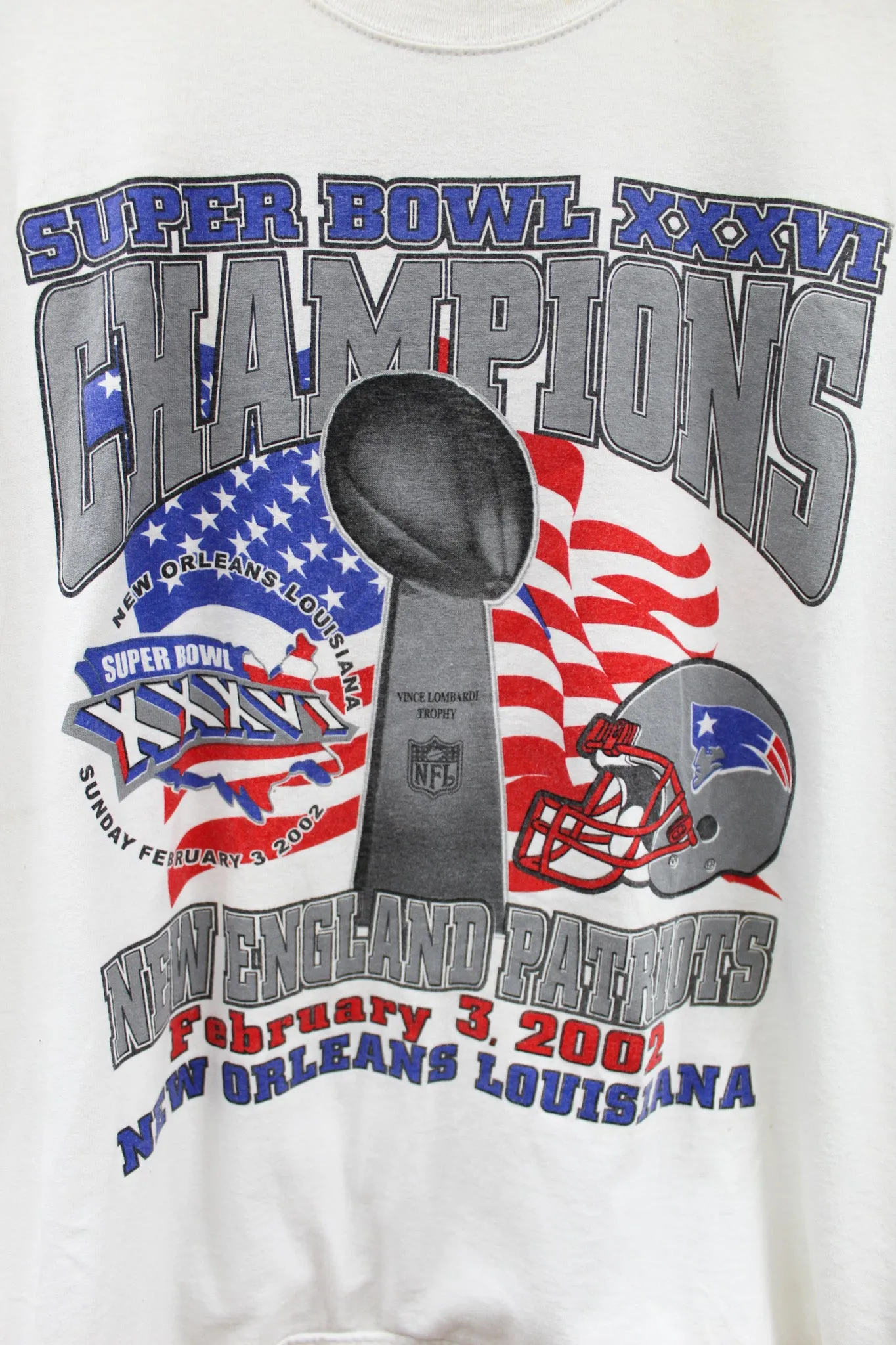 X - Vintage 2002 NFL New England Patriots Super Bowl 36 Champs Tee sold by HG Vintage product image thumbnail 2