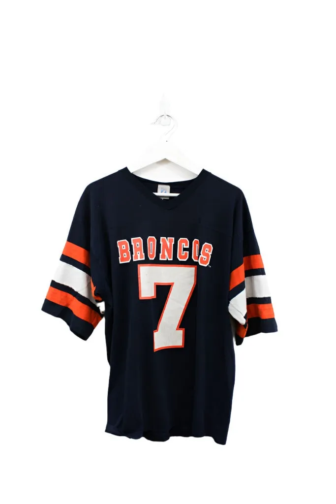 Z - Vintage Single Stitch Logo 7 90s NFL Denver Broncos Jersey Tee sold by HG Vintage