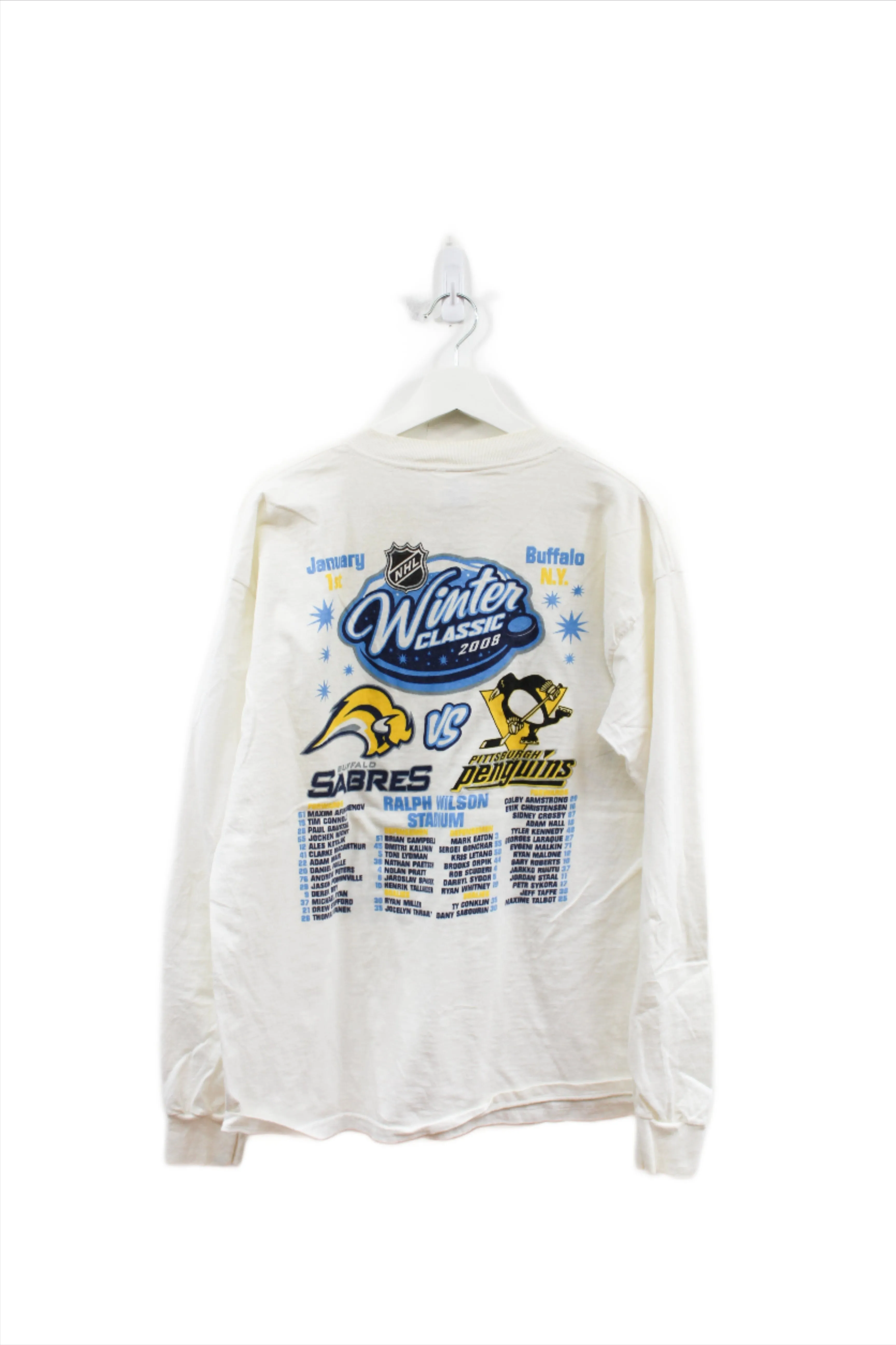 X - 2008 NHL Winter Classic Buffalo Sabres Vs Pittsburgh Penguins Long Sleeve Tee sold by HG Vintage product image thumbnail 4