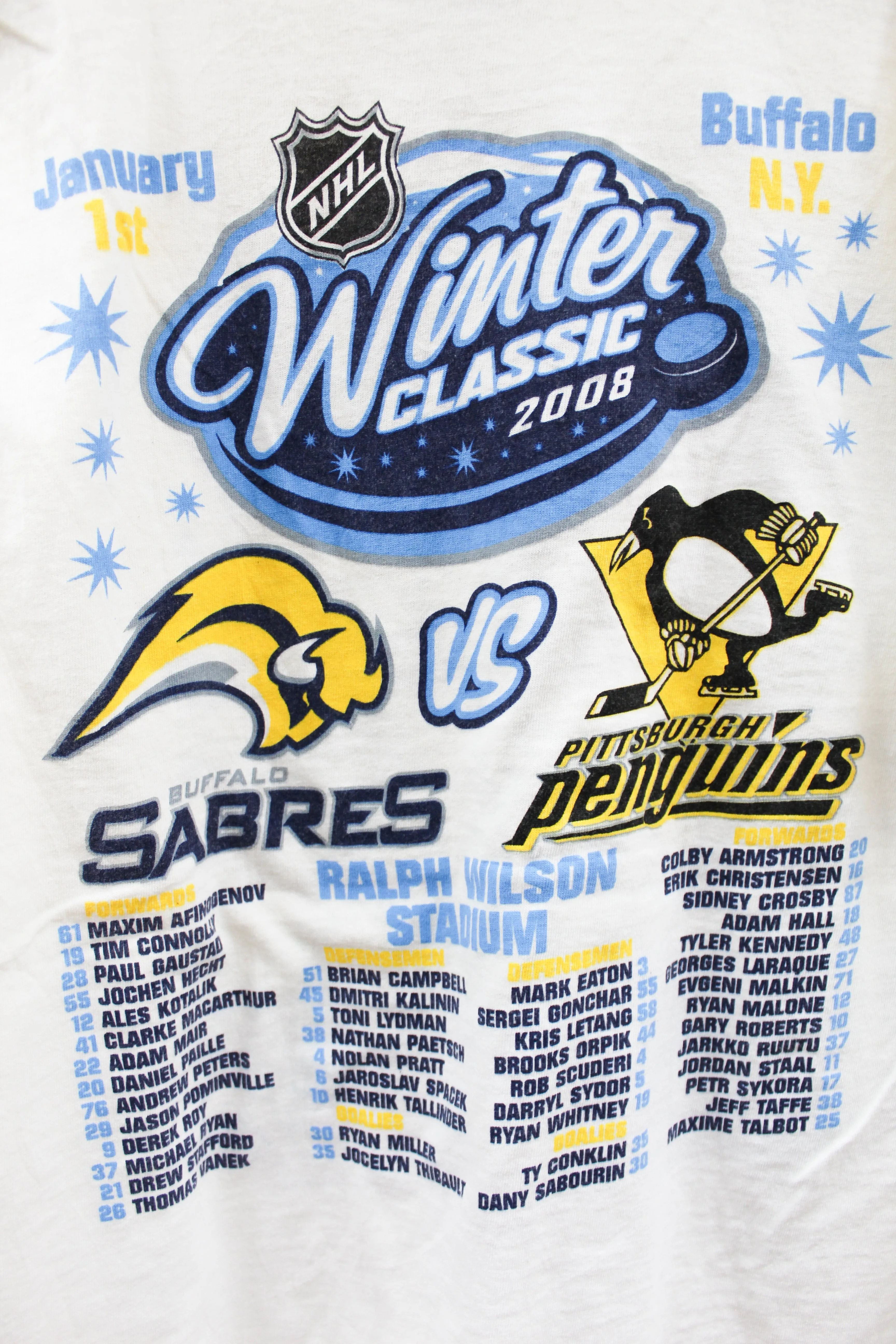 X - 2008 NHL Winter Classic Buffalo Sabres Vs Pittsburgh Penguins Long Sleeve Tee sold by HG Vintage product image thumbnail 5