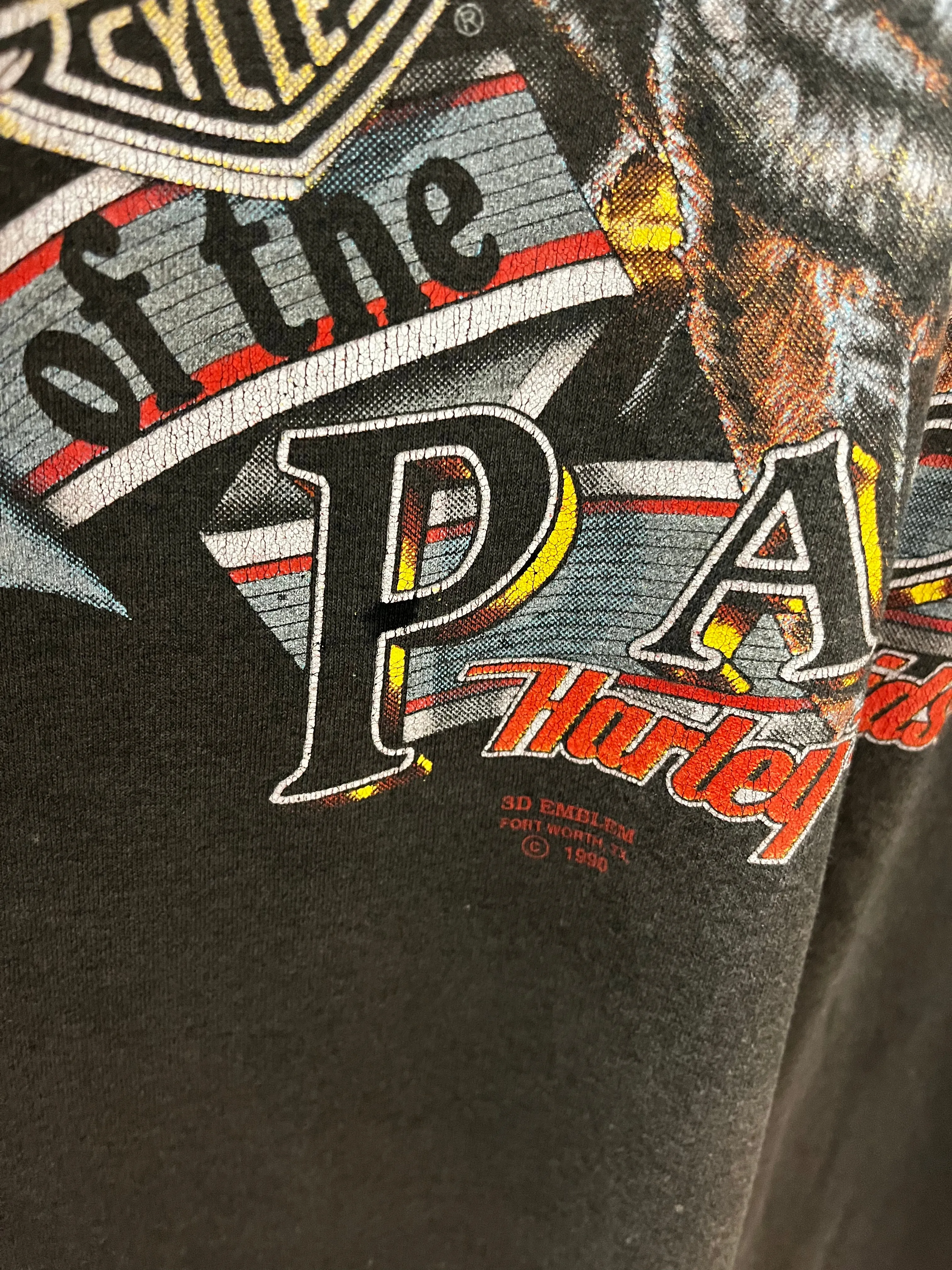 Z- Vintage 1990 3D Emblem Harley Davidson Leader Of The Pack Single Stitch Tee sold by HG Vintage product image thumbnail 4