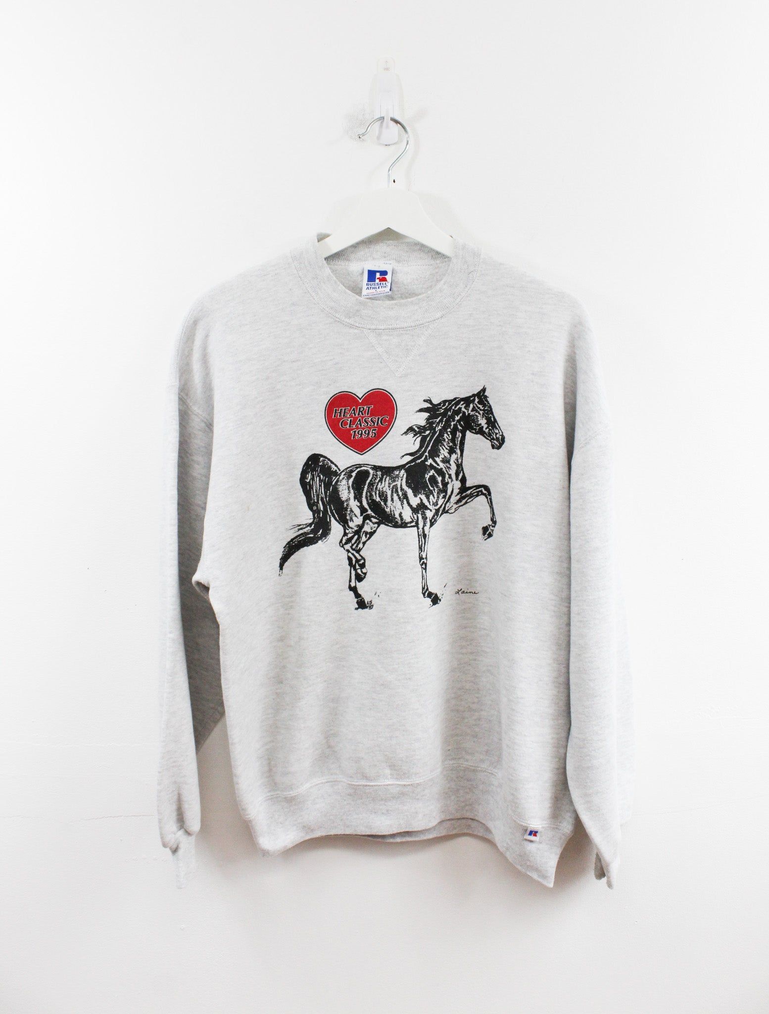Vintage 1995 Heart Classic Horse Crewneck sold by HG Vintage