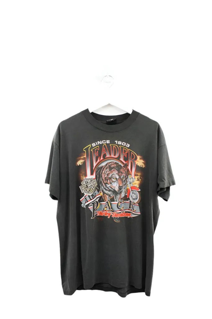 Z- Vintage 1990 3D Emblem Harley Davidson Leader Of The Pack Single Stitch Tee sold by HG Vintage