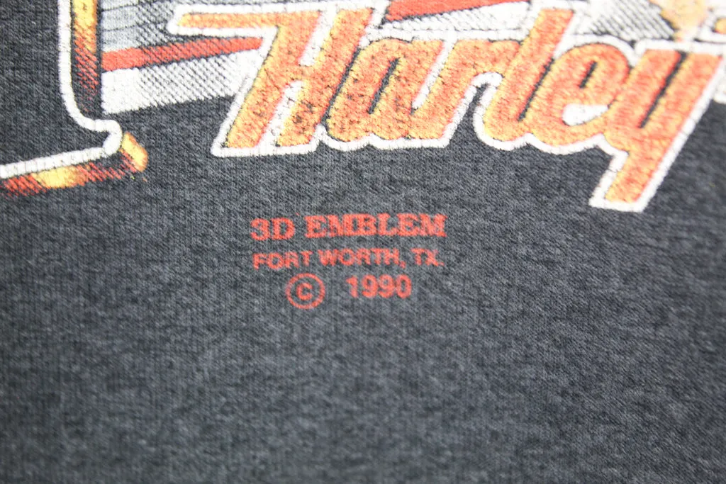 Z- Vintage 1990 3D Emblem Harley Davidson Leader Of The Pack Single Stitch Tee sold by HG Vintage product image thumbnail 3