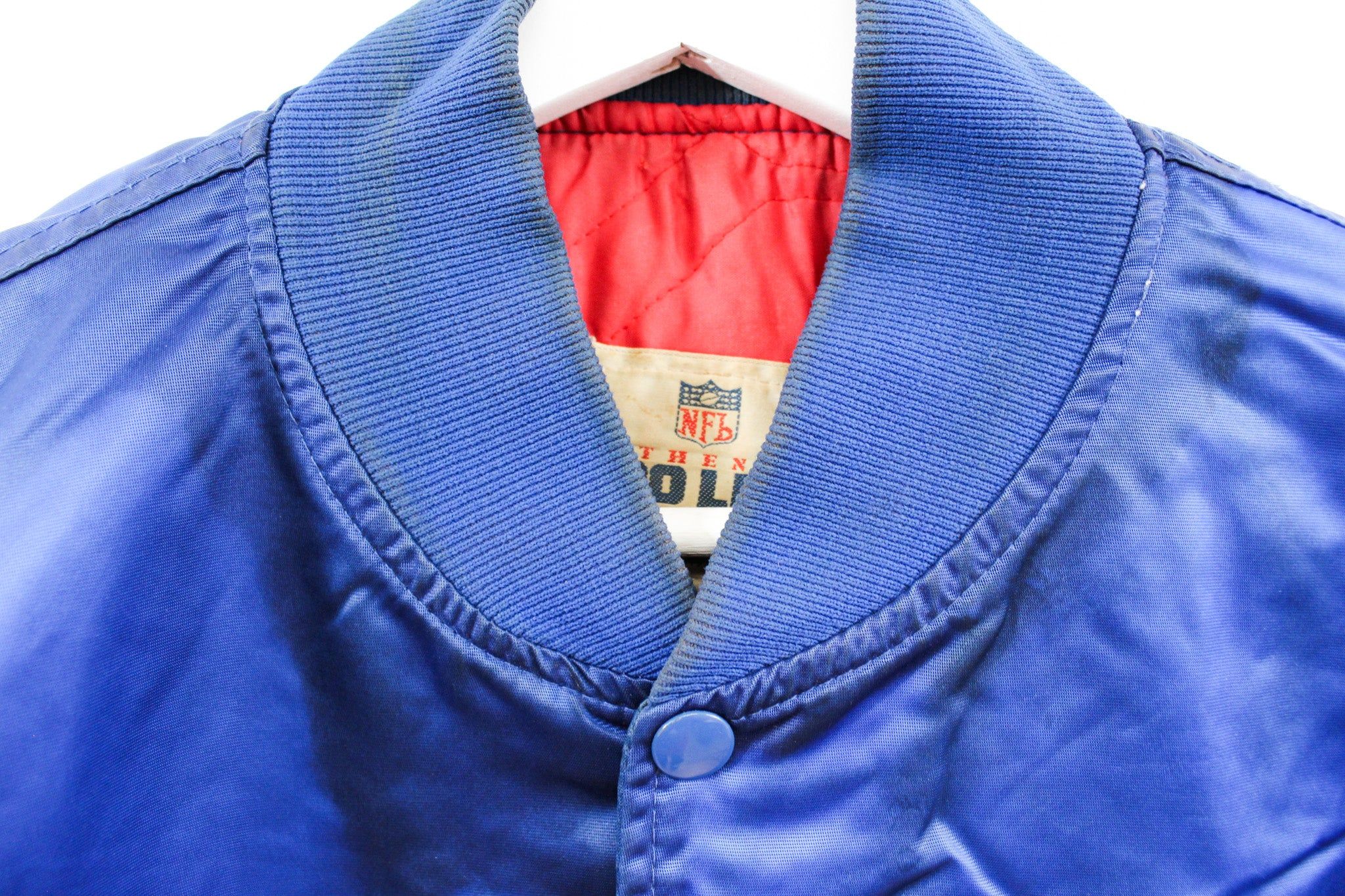 Vintage Starter NFL New York Giants Satin Bomber Jacket sold by HG Vintage product image thumbnail 3