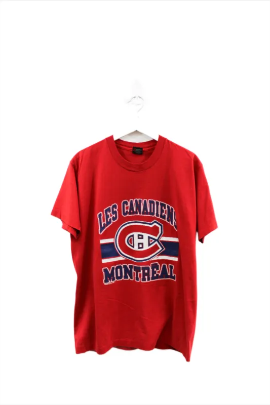 X - Vintage 88' Single Stitch NHL Les Canadiens De Montreal Screen Star Tag Tee sold by HG Vintage
