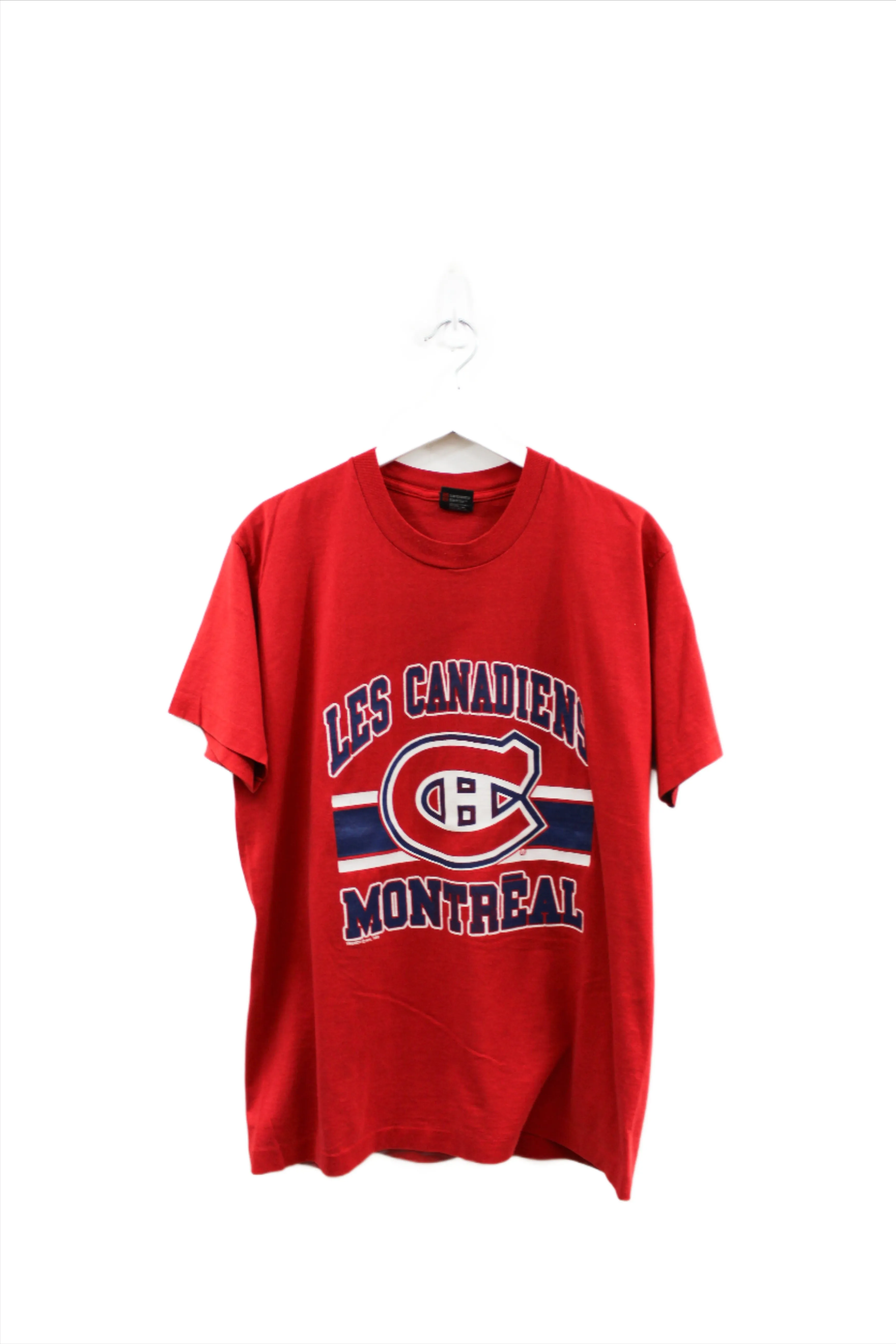X - Vintage 88' Single Stitch NHL Les Canadiens De Montreal Screen Star Tag Tee sold by HG Vintage