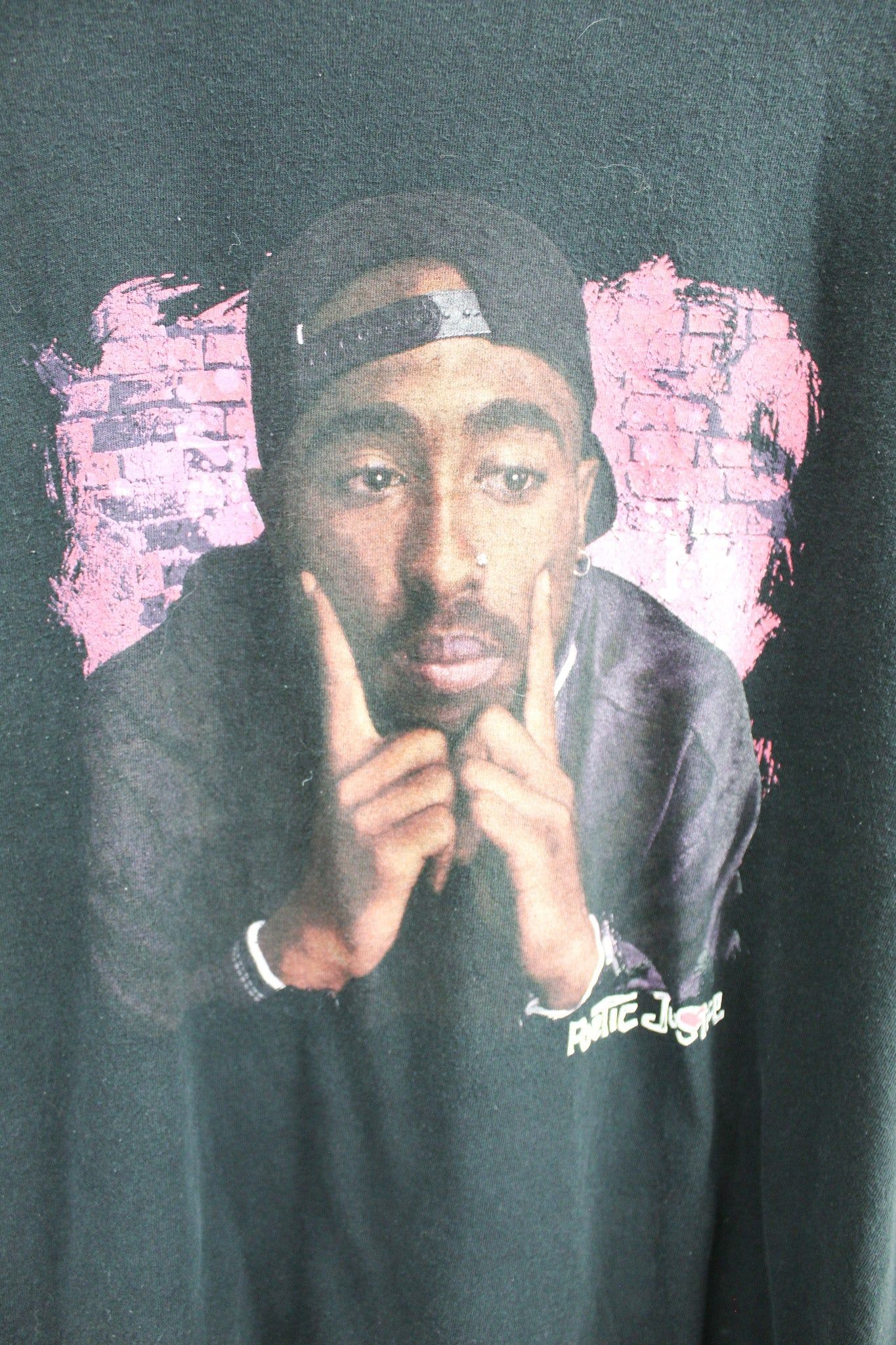 Tupac Front Thinking Picture Tee sold by HG Vintage product image thumbnail 2