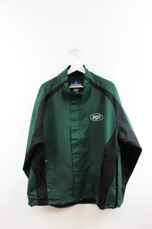 CC - Vintage NFL Reebok New York Jets Nylon Windbreaker sold by HG Vintage