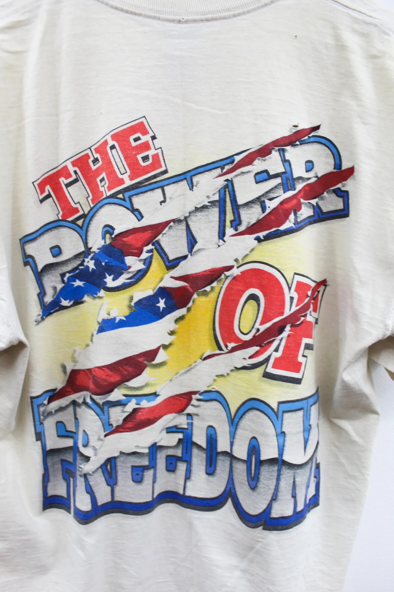X - Vintage Fear The Power Of Freedom Eagle & Fighter Jets Tee sold by HG Vintage product image thumbnail 5
