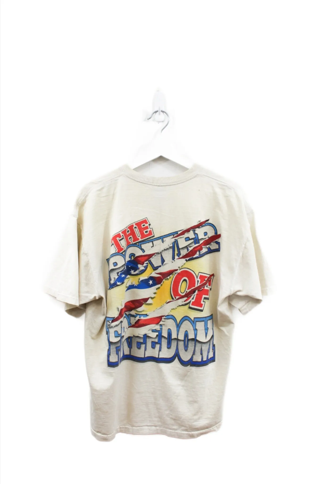 X - Vintage Fear The Power Of Freedom Eagle & Fighter Jets Tee sold by HG Vintage product image thumbnail 4