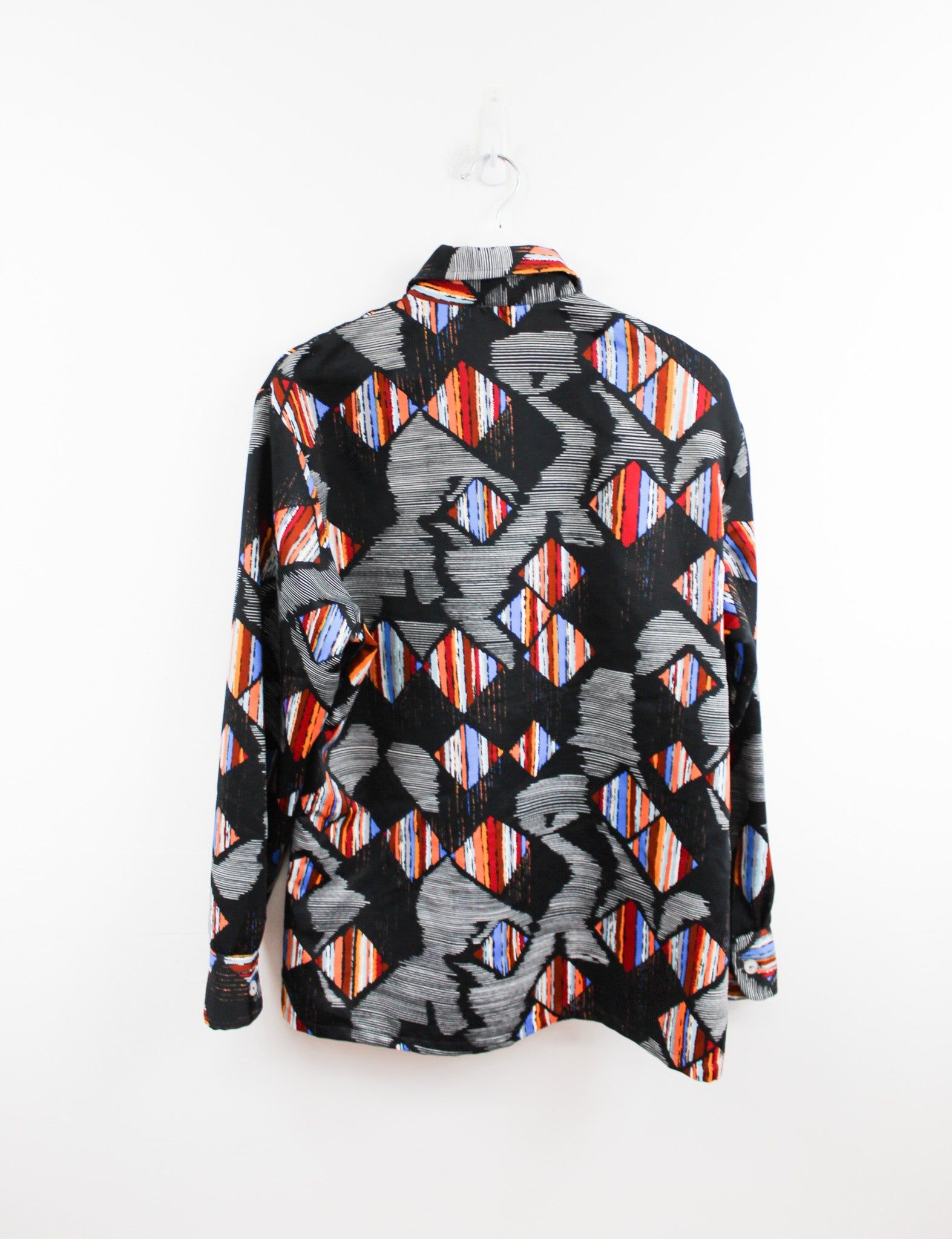 Multi Colored Pattern 70s Printed Button Up Shirts sold by HG Vintage product image thumbnail 3