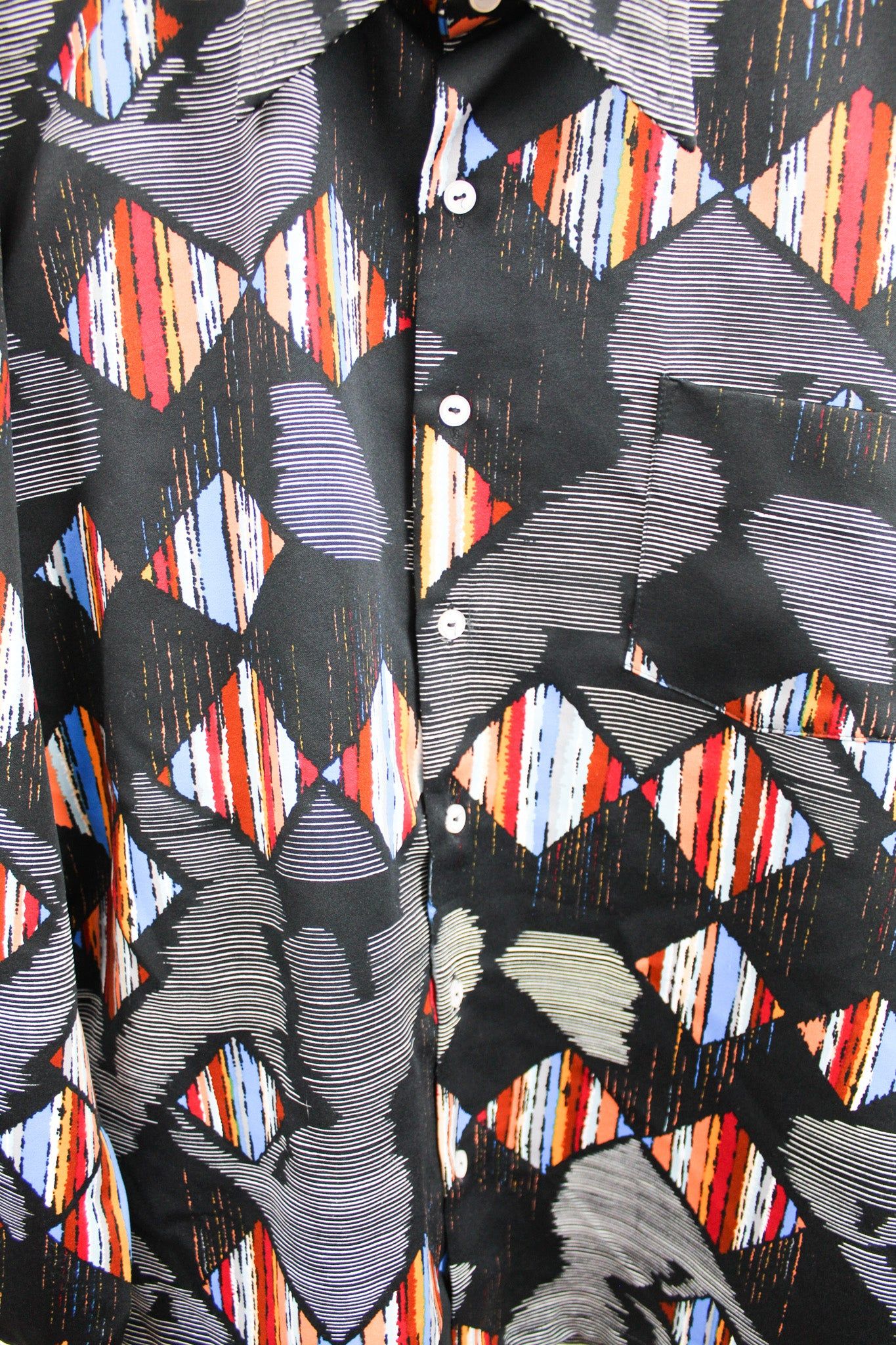 Multi Colored Pattern 70s Printed Button Up Shirts sold by HG Vintage product image thumbnail 2