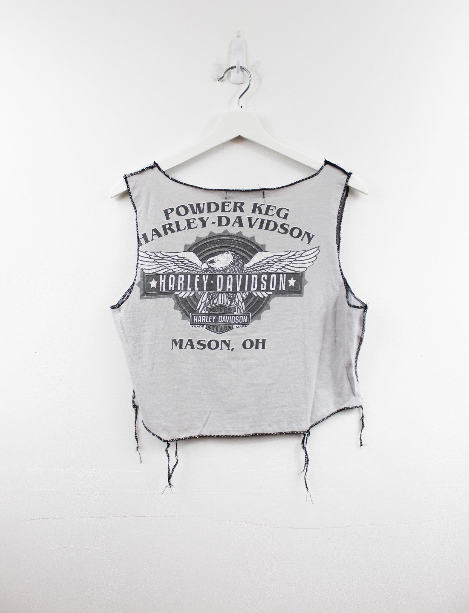Haus Of Mojo Reworked Vintage Harley Davidson Mason Flying Eagle Design Double Stitch Crop Top sold by HG Vintage product image thumbnail 3