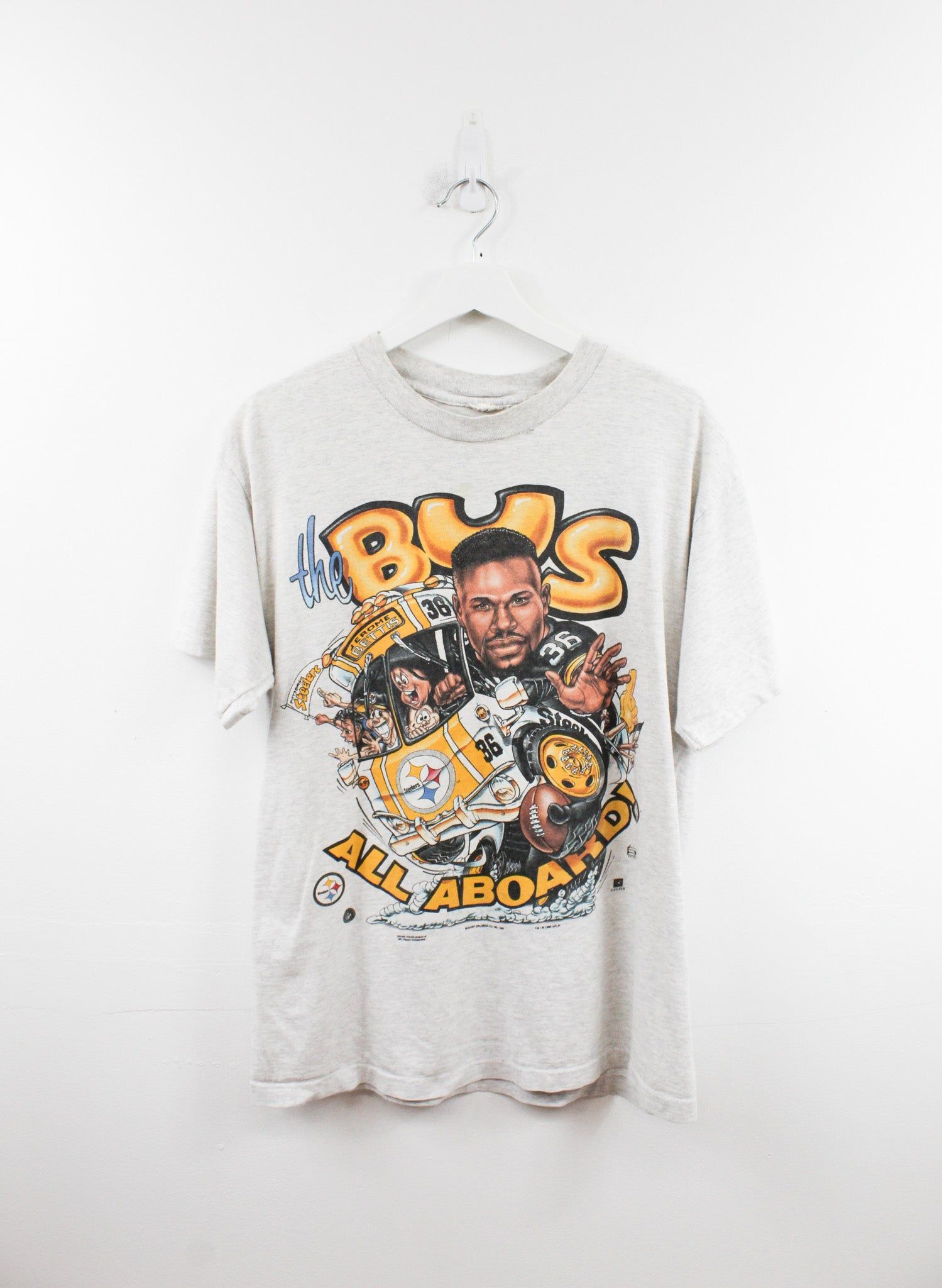 Vintage NFL 96' Steelers The Bus Graphic Tee sold by HG Vintage