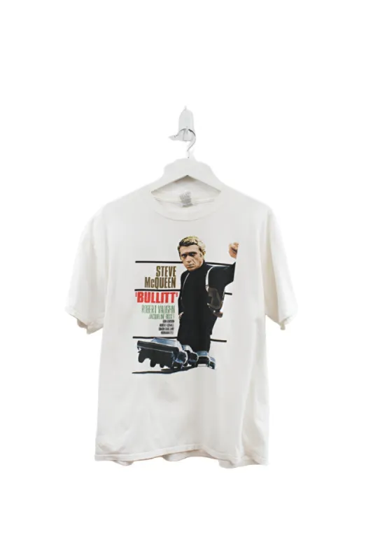Z - Vintage Steve McQueen Bullitt Movie Poster Tee sold by HG Vintage