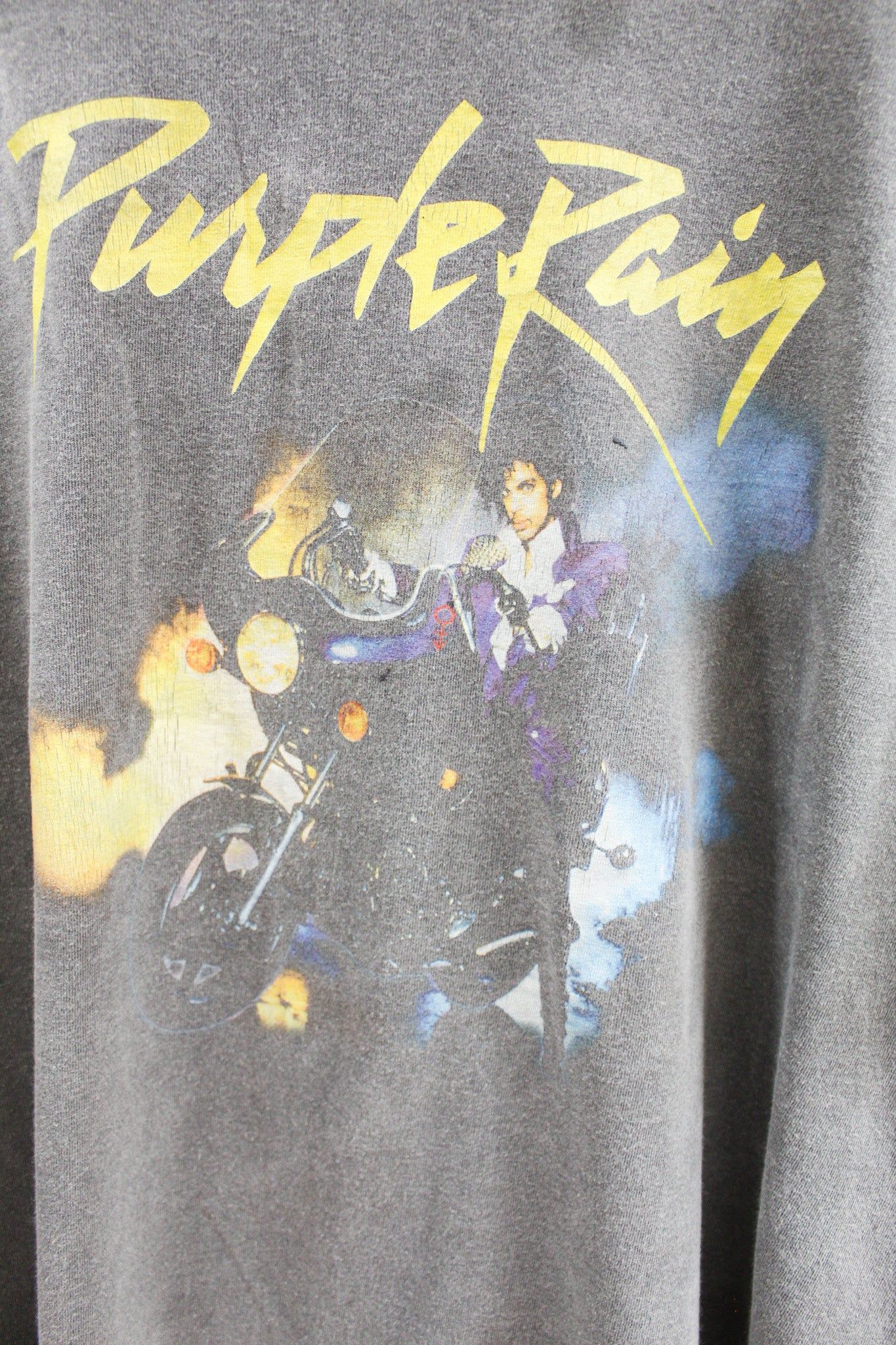 Prince Purple Rain Yellow Writing Tee sold by HG Vintage product image thumbnail 2