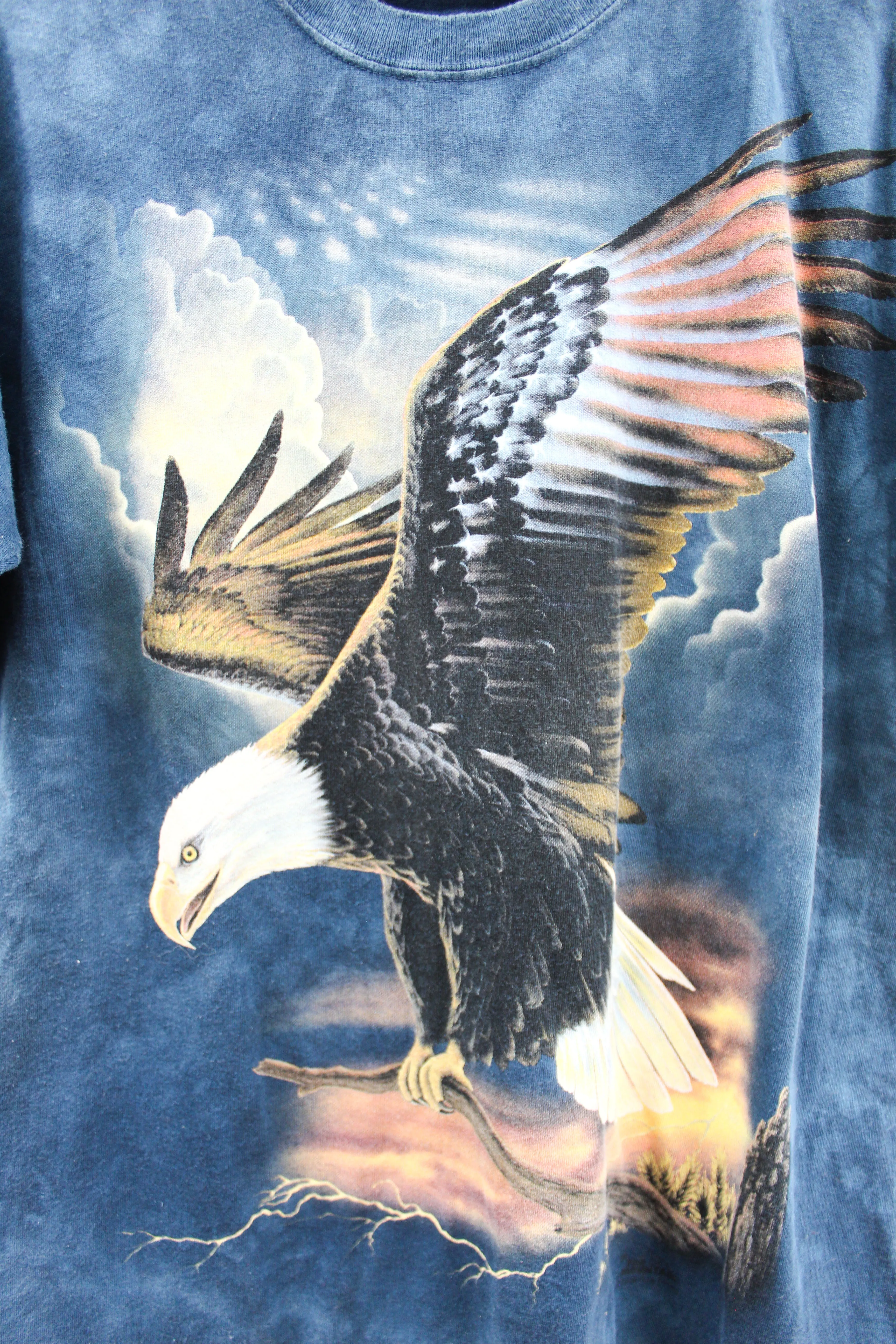 Z - 2006 The Mountain American Flag & Eagle On Branch Tie Dye Tee sold by HG Vintage product image thumbnail 2