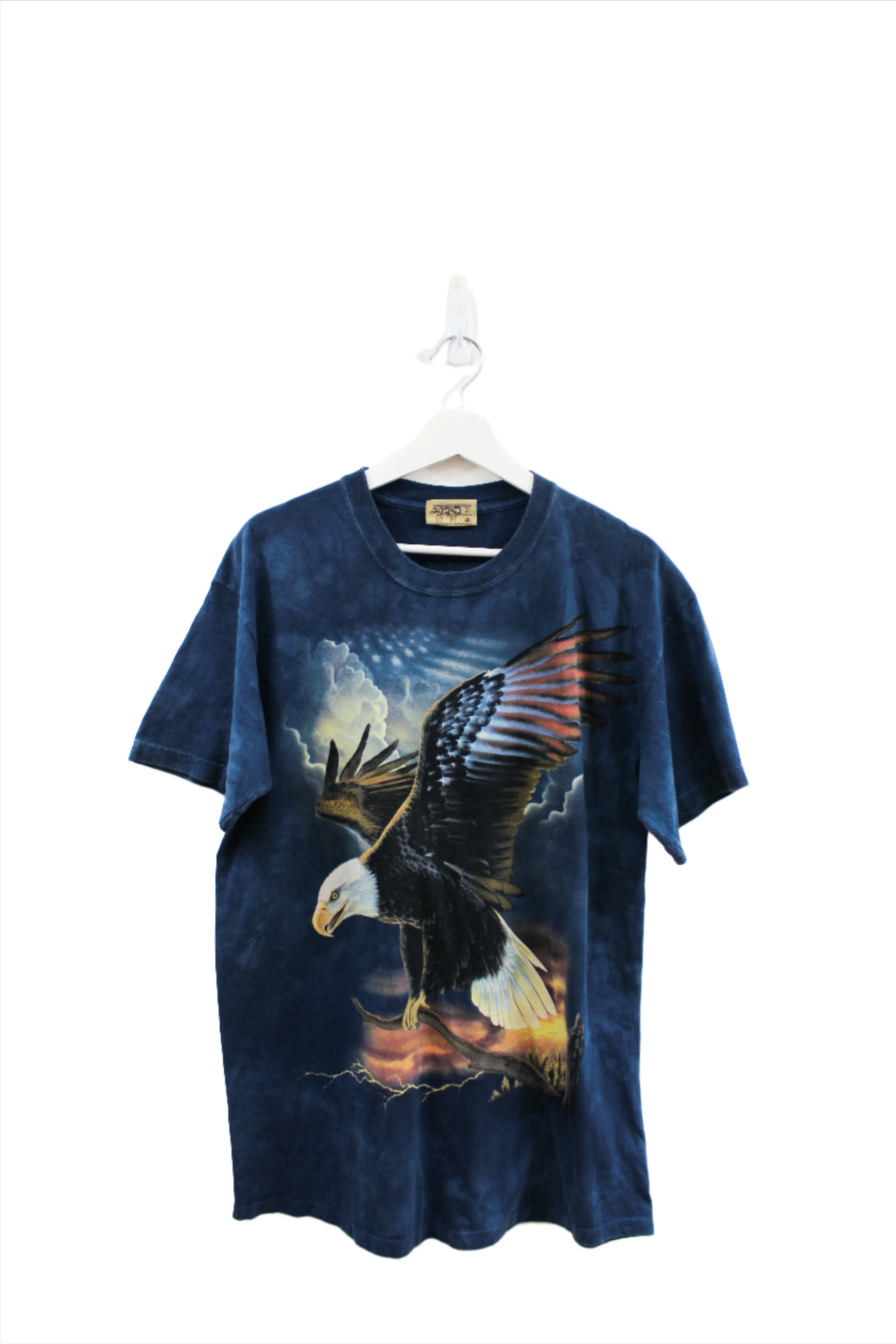 Z - 2006 The Mountain American Flag & Eagle On Branch Tie Dye Tee sold by HG Vintage