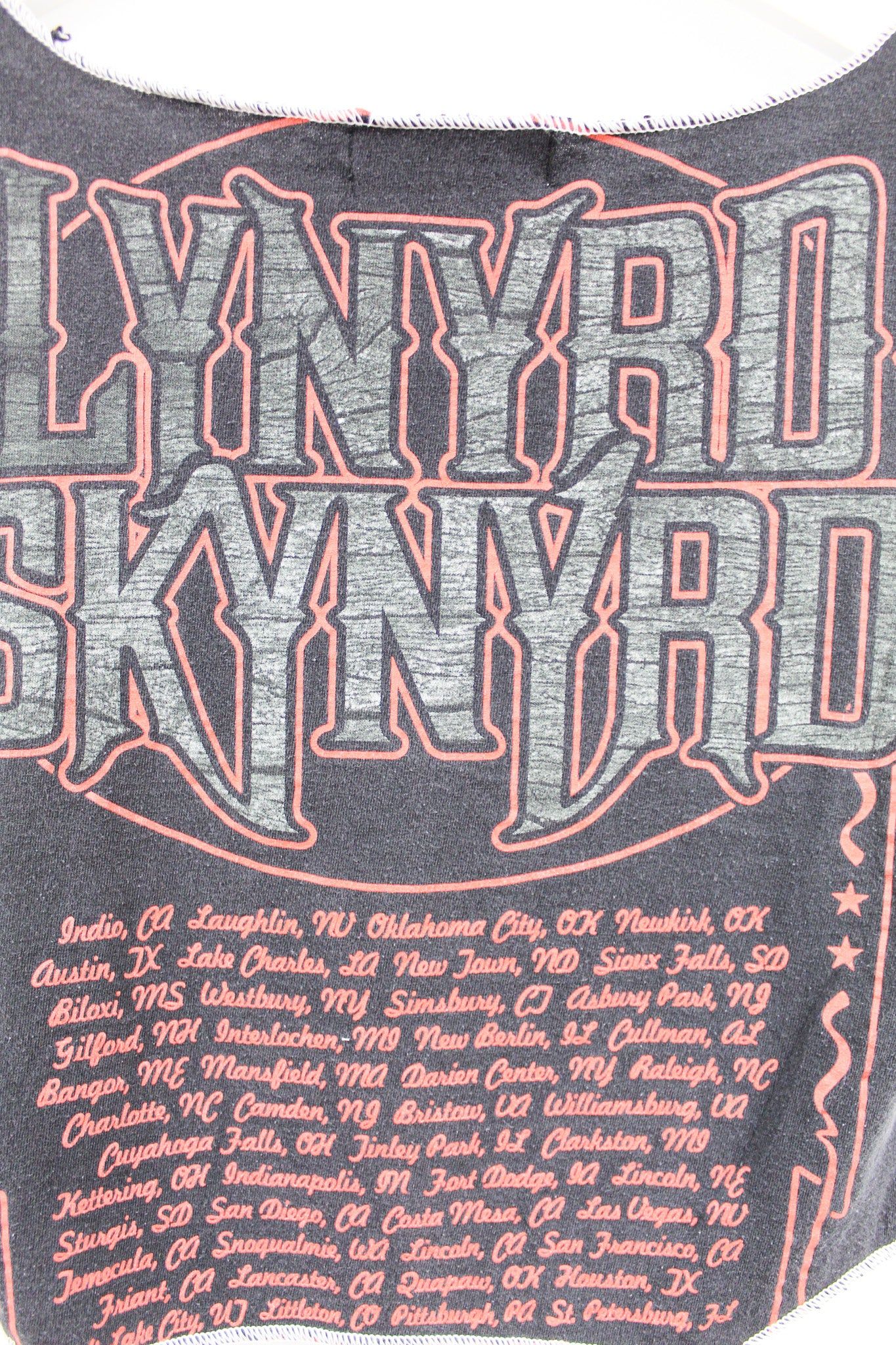 Haus Of Mojo Reworked Vintage Lynyrd Skynyrd Tour Picture Double Stitch Crop Top sold by HG Vintage product image thumbnail 4