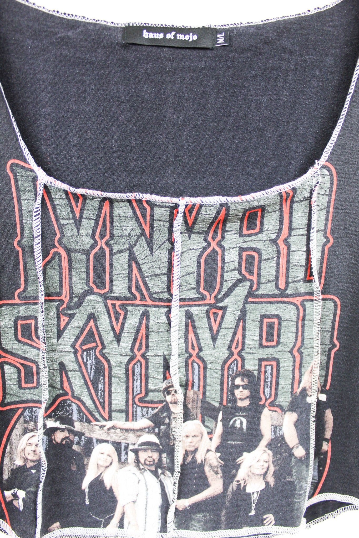 Haus Of Mojo Reworked Vintage Lynyrd Skynyrd Tour Picture Double Stitch Crop Top sold by HG Vintage product image thumbnail 2