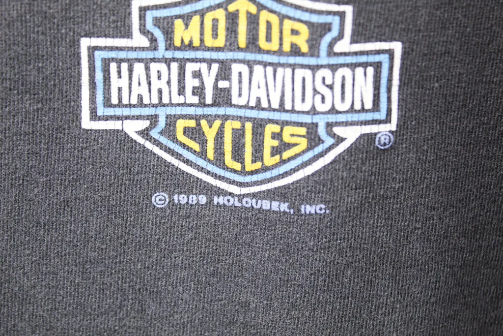 Z- Vintage 1989 Harley Davidson Mason City Iowa & Eagle Single Stitch Tee sold by HG Vintage product image thumbnail 3