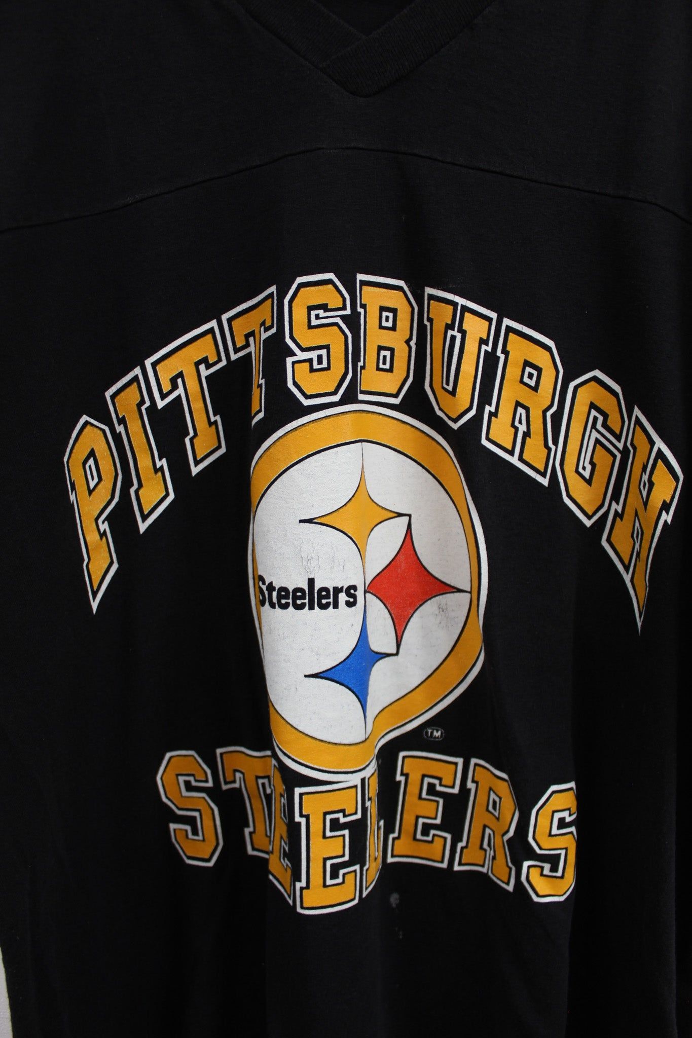 Logo 7 X NFL Pittsburgh Steelers Logo 3 Quarter Sleeve Tee sold by HG Vintage product image thumbnail 2