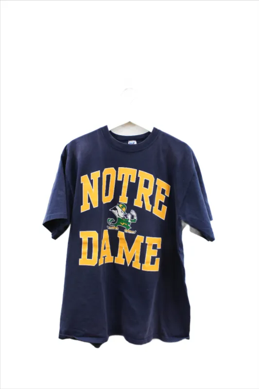 X - Vintage Single Stitch Russell Athletic USA Notre Dame Fighting Irish Logo Tee sold by HG Vintage