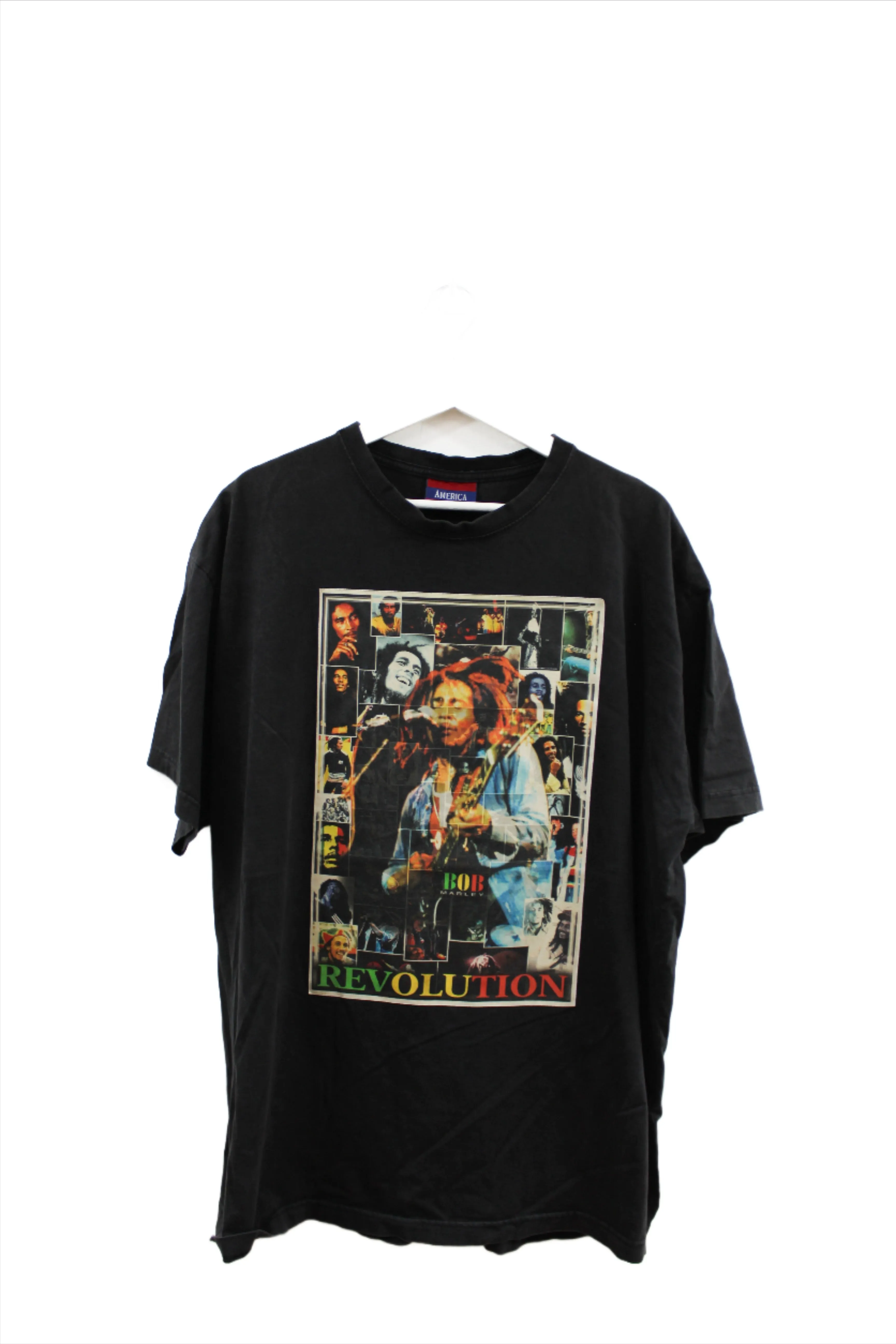 X - Vintage Bob Marley Revolution Pictures Collage Tee sold by HG Vintage