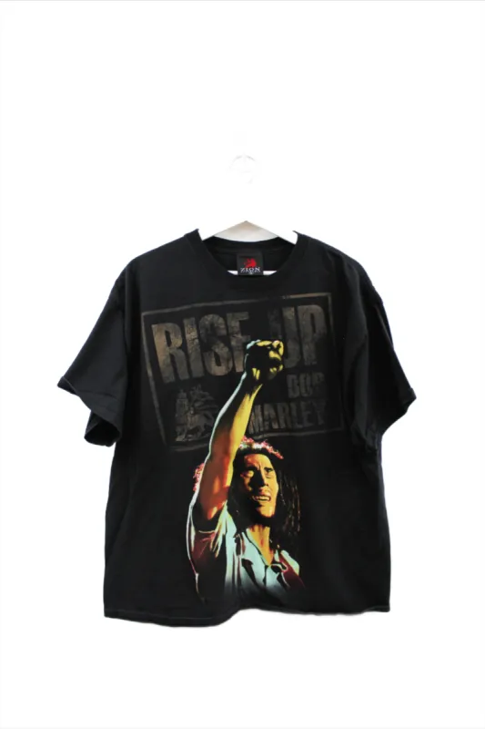 X - Zion Apparel Bob Marley Rise Up Picture Tee sold by HG Vintage