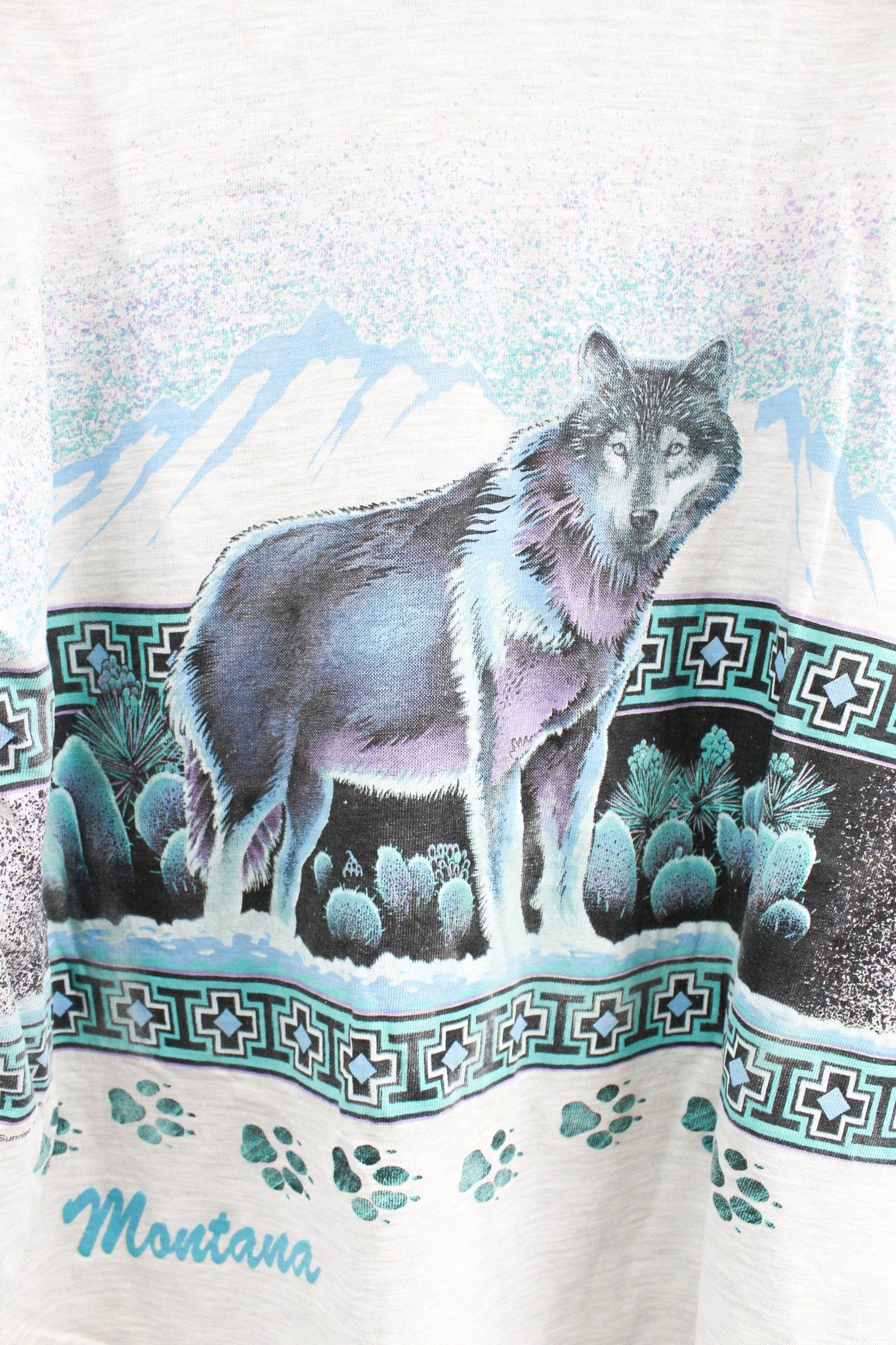 Vintage Montana Wolve & Mountain Graphic Tee sold by HG Vintage product image thumbnail 2