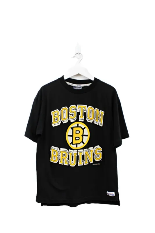 Z - Vintage Single Stitch 1990 NHL Boston Bruins Logo Tee sold by HG Vintage