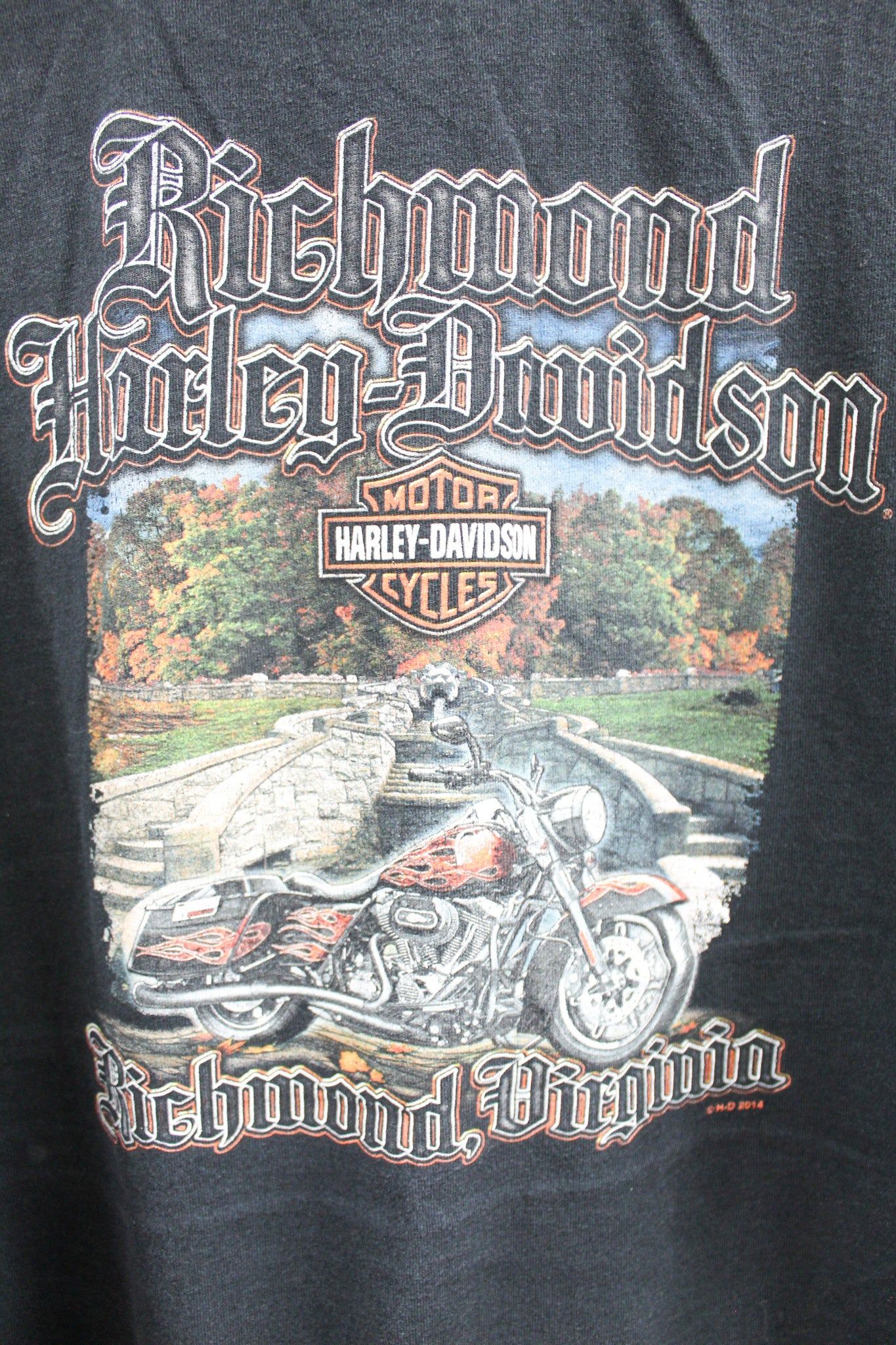 Harley Davidson Richmond Virginia pin up Graphic Tee sold by HG Vintage product image thumbnail 3