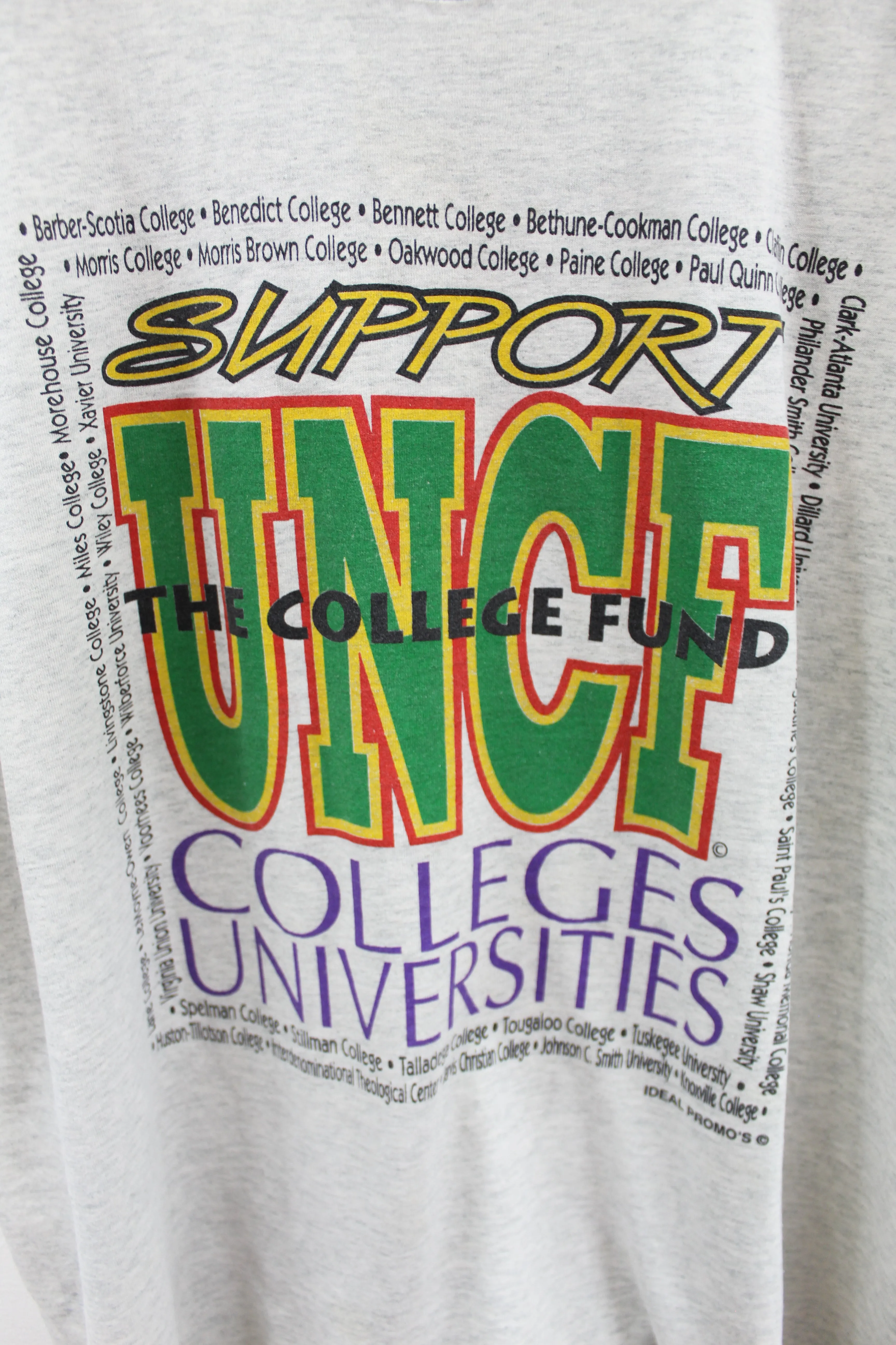 X - Vintage Single Stitch Support The College Fund Tee sold by HG Vintage product image thumbnail 2