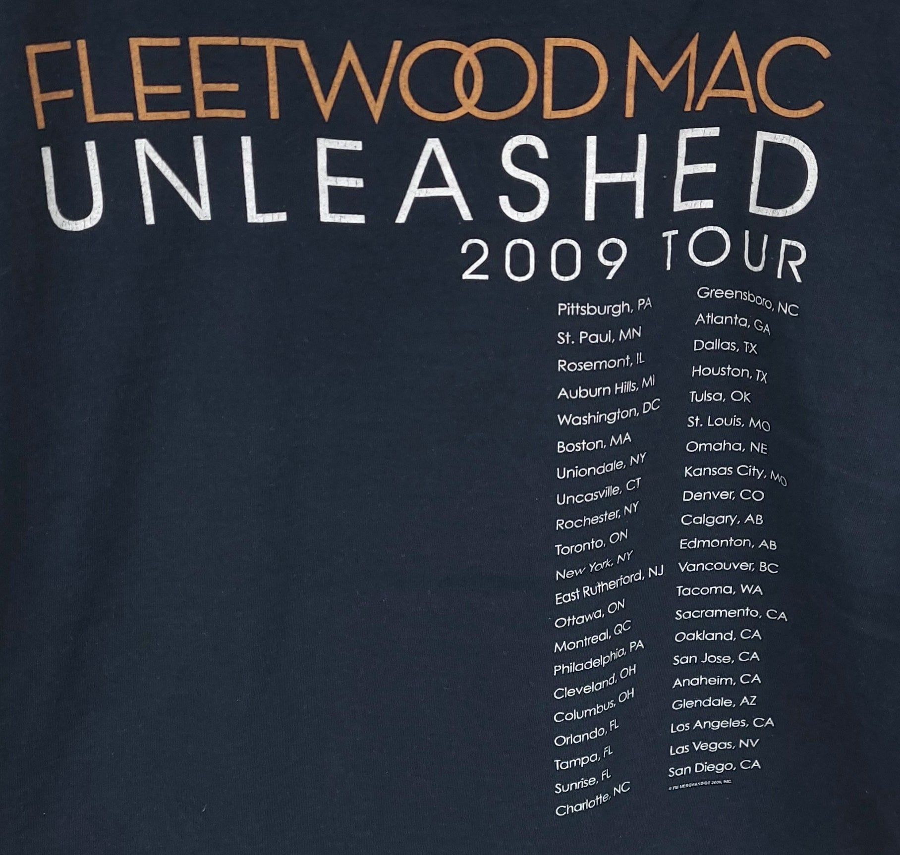 Fleetwood Mac Unleashed 09' Tee sold by HG Vintage product image thumbnail 4