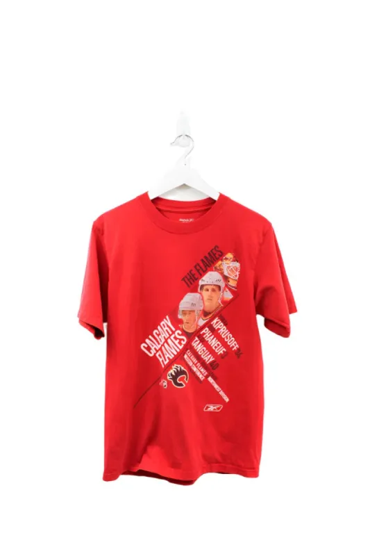 Z - Vintage Reebok NHL Calgary Flames Picture Tee made by NHL