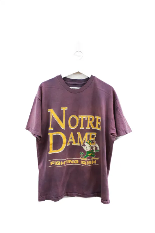 X - Vintage Single Stitch Notre Dame Fighting Irish Logo Tee made by NCAA