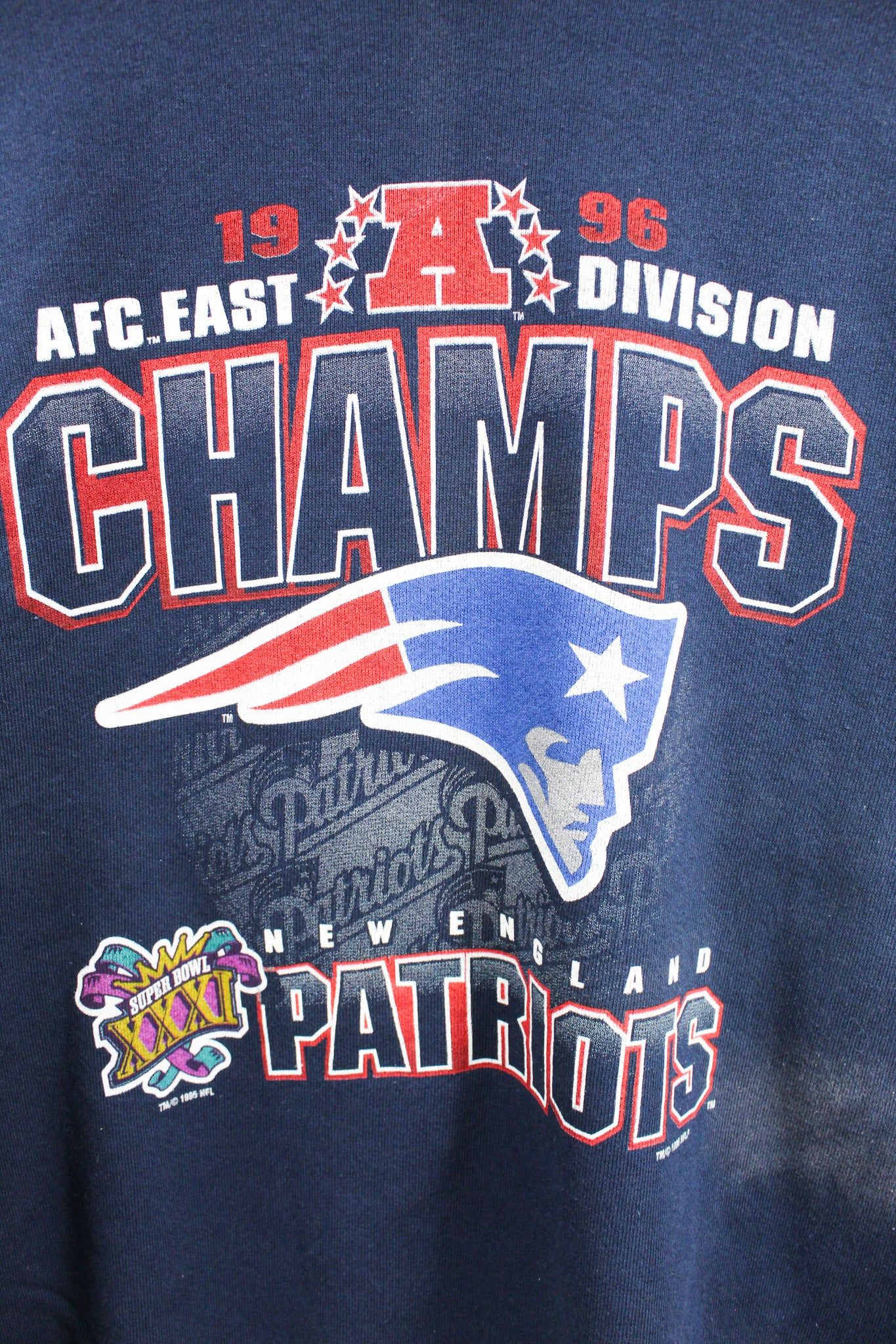 Vintage NFL Patriots 96' AFC Champ Crewneck sold by HG Vintage product image thumbnail 2