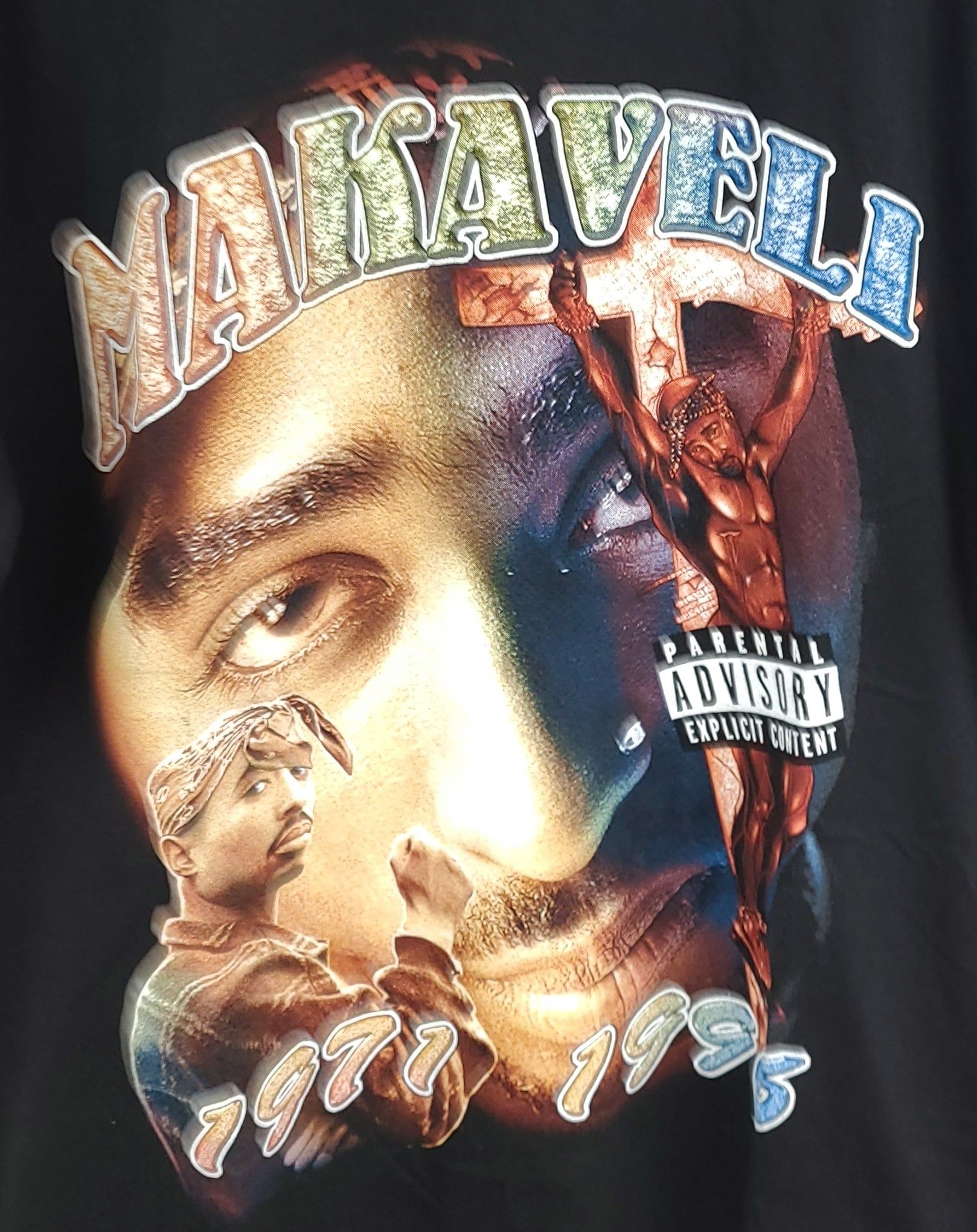 Tupac Makaveli 90's Hip Hop Bootleg Music Tee sold by HG Vintage product image thumbnail 2