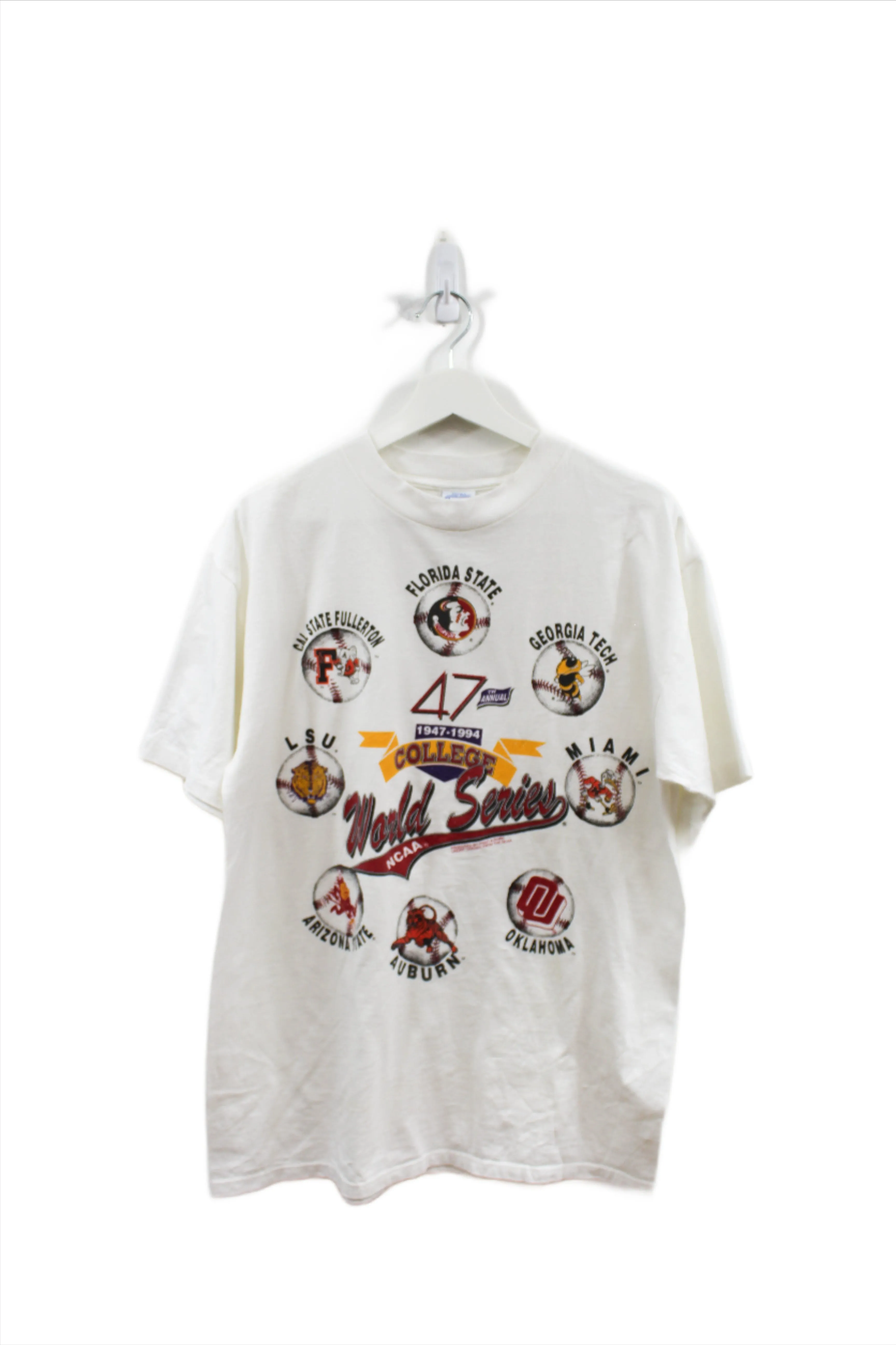 X - Vintage Single Stitch 1994 NCAA College World Series Tee sold by HG Vintage