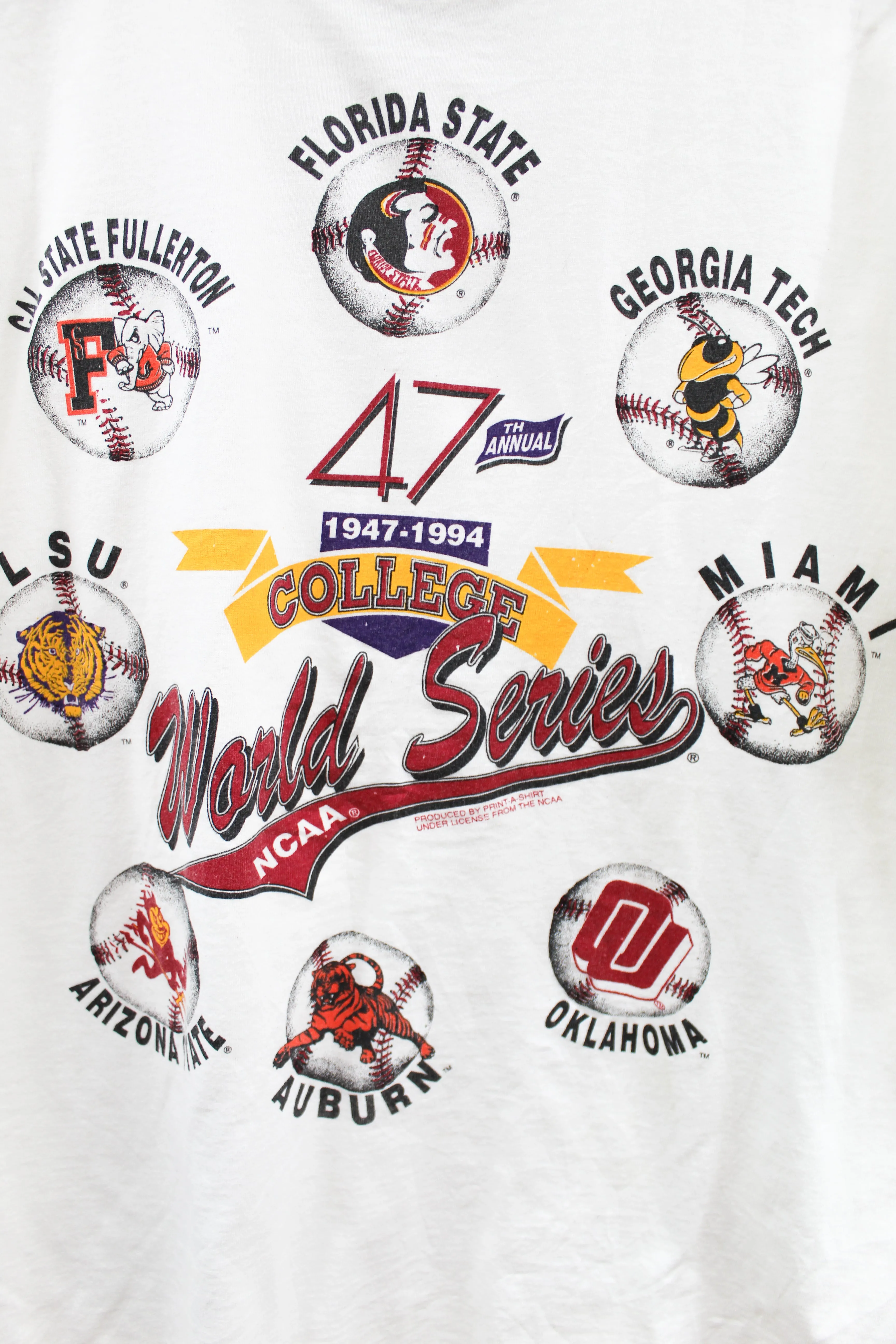 X - Vintage Single Stitch 1994 NCAA College World Series Tee sold by HG Vintage product image thumbnail 2