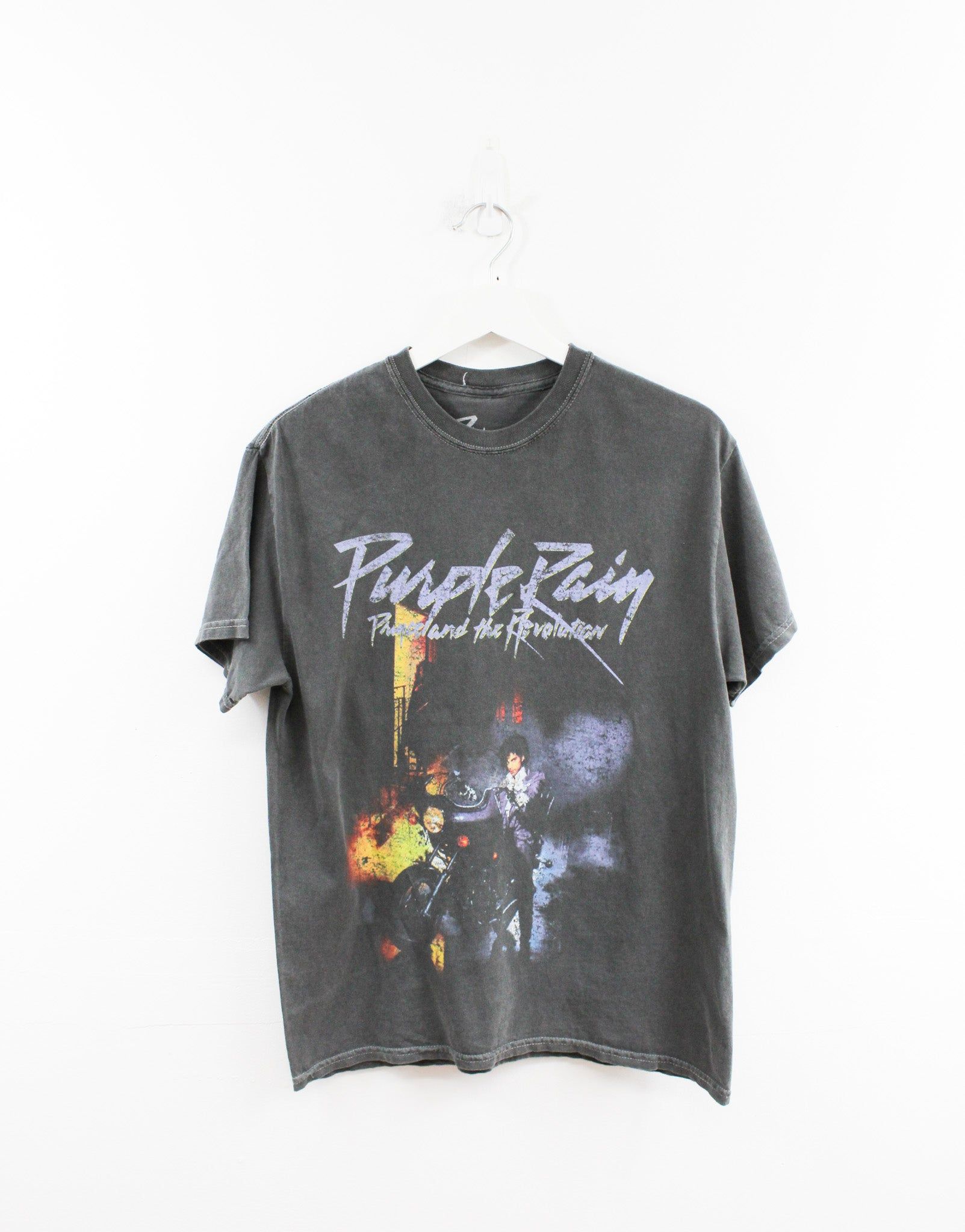 Prince Purple Rain Purple Writing Tee sold by HG Vintage