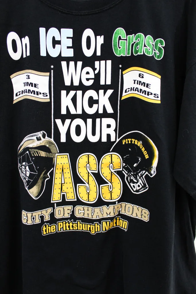 Z - Vintage Pittsburgh Sports Team City Of Champions Blue Anvil Tag Tee (1) sold by HG Vintage product image thumbnail 2