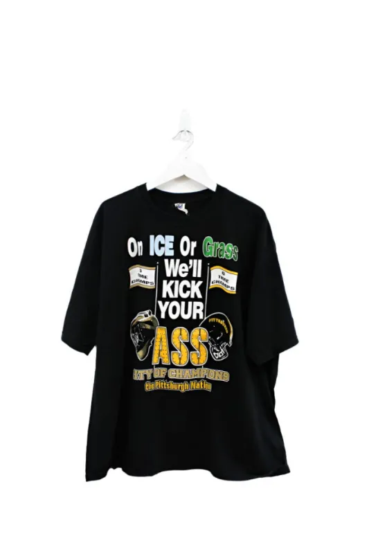 Z - Vintage Pittsburgh Sports Team City Of Champions Blue Anvil Tag Tee (1) sold by HG Vintage