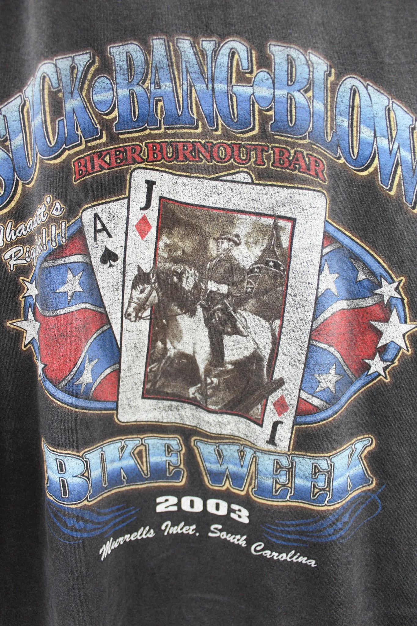 X - Vintage 2003 Suck Bang Blow Bar Bike Week Pocket Tee sold by HG Vintage product image thumbnail 5