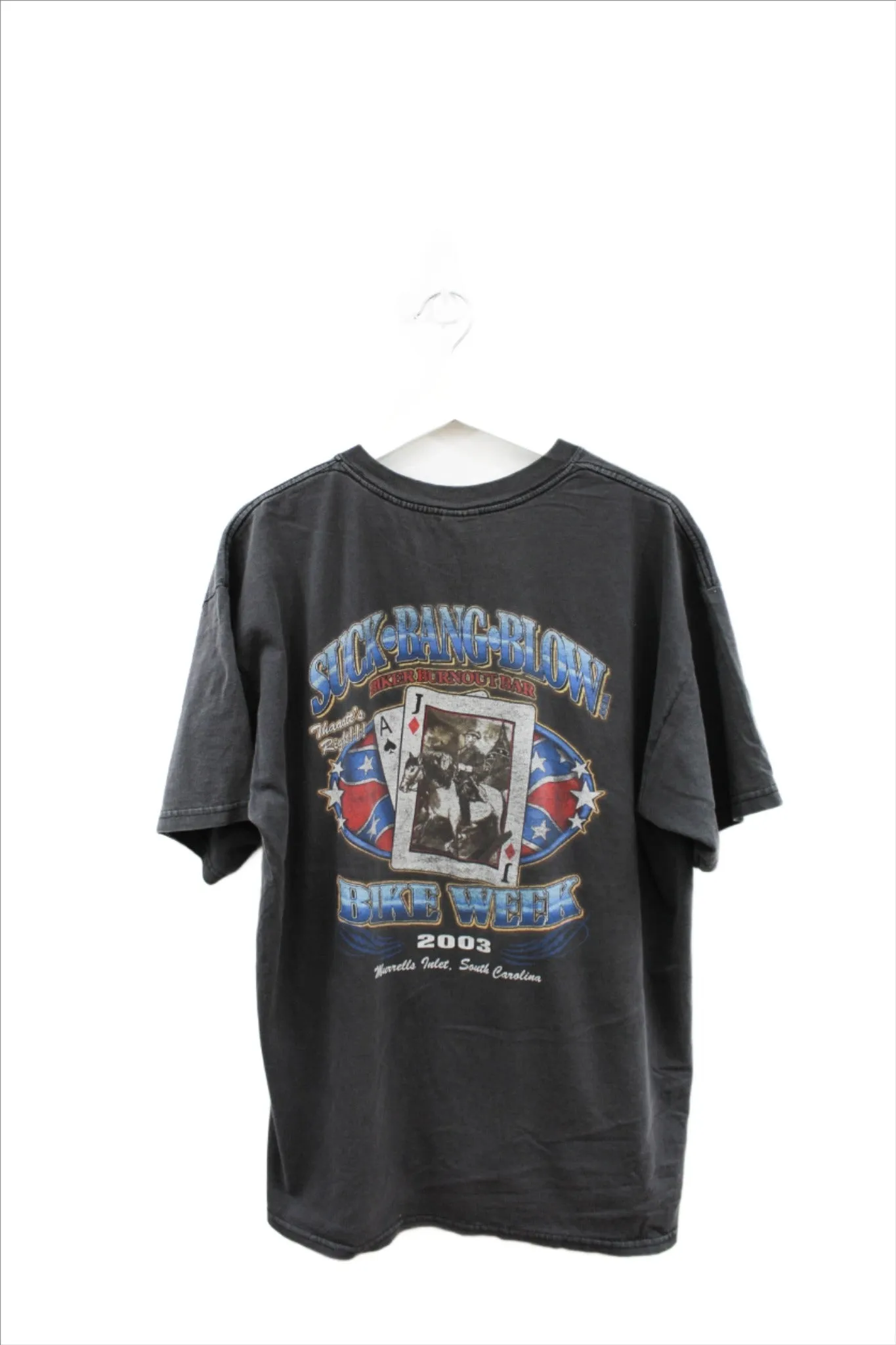 X - Vintage 2003 Suck Bang Blow Bar Bike Week Pocket Tee sold by HG Vintage product image thumbnail 4