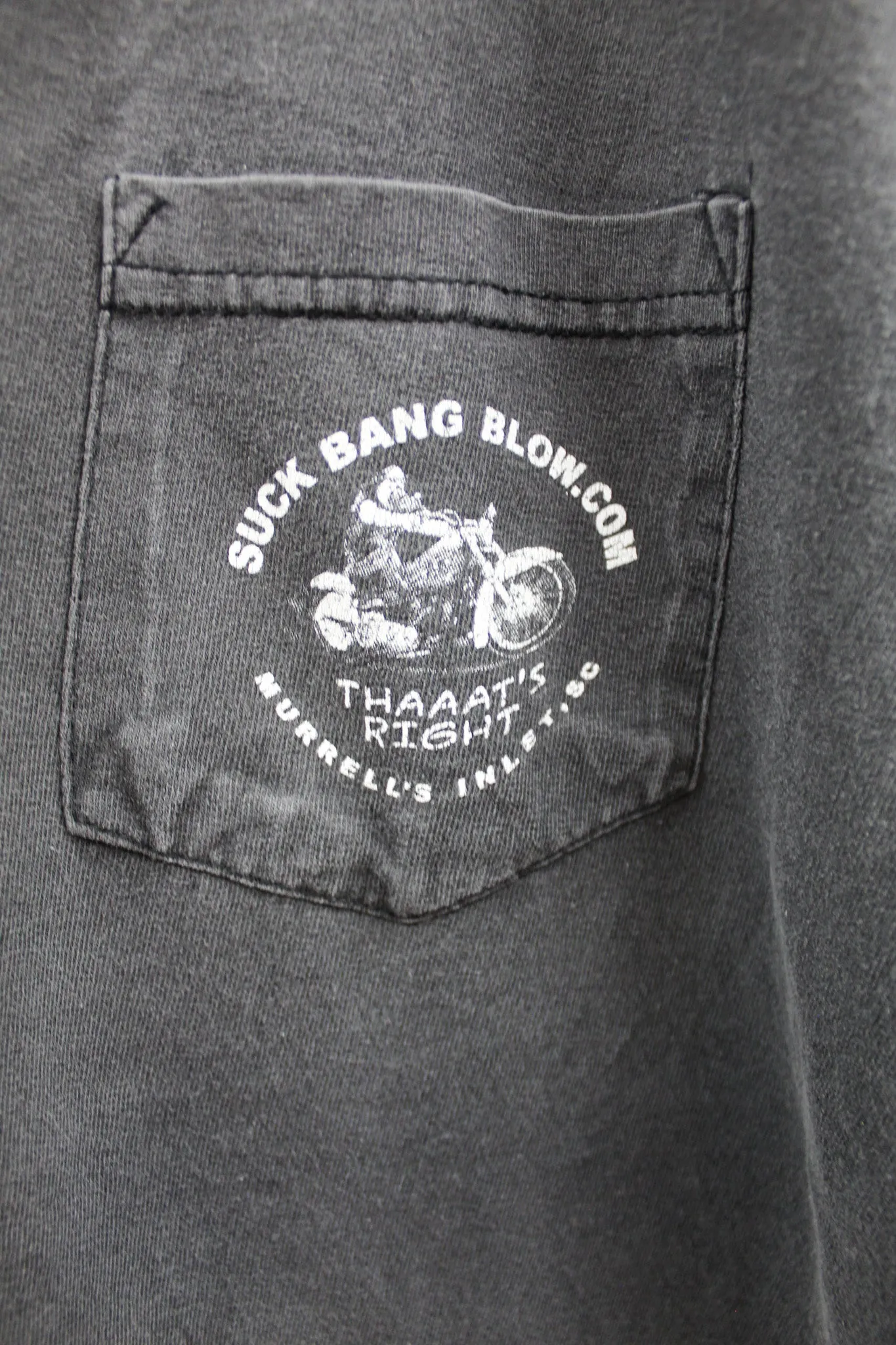 X - Vintage 2003 Suck Bang Blow Bar Bike Week Pocket Tee sold by HG Vintage product image thumbnail 2